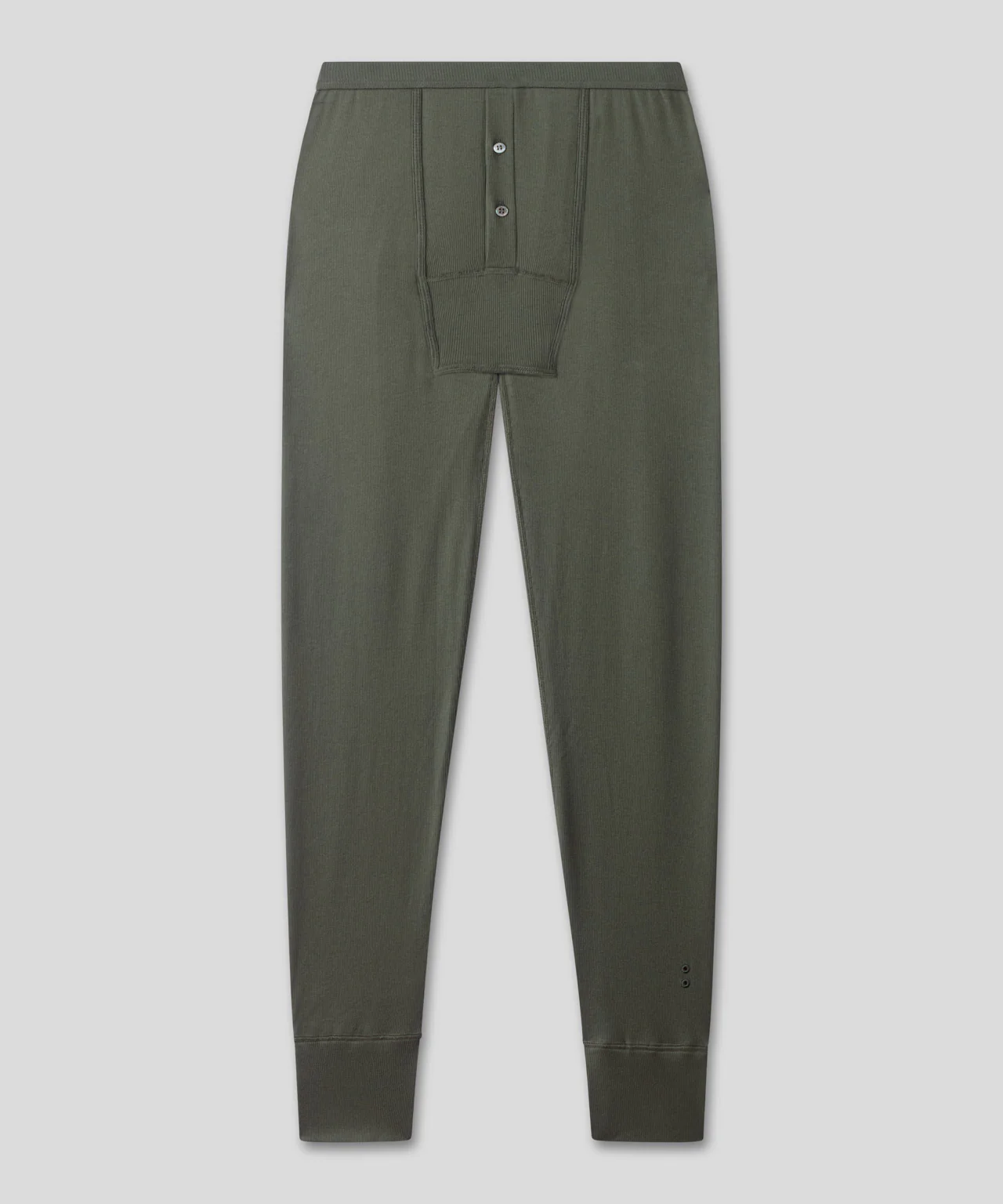 Army Ribbed Long Johns: Military Green - Image 3