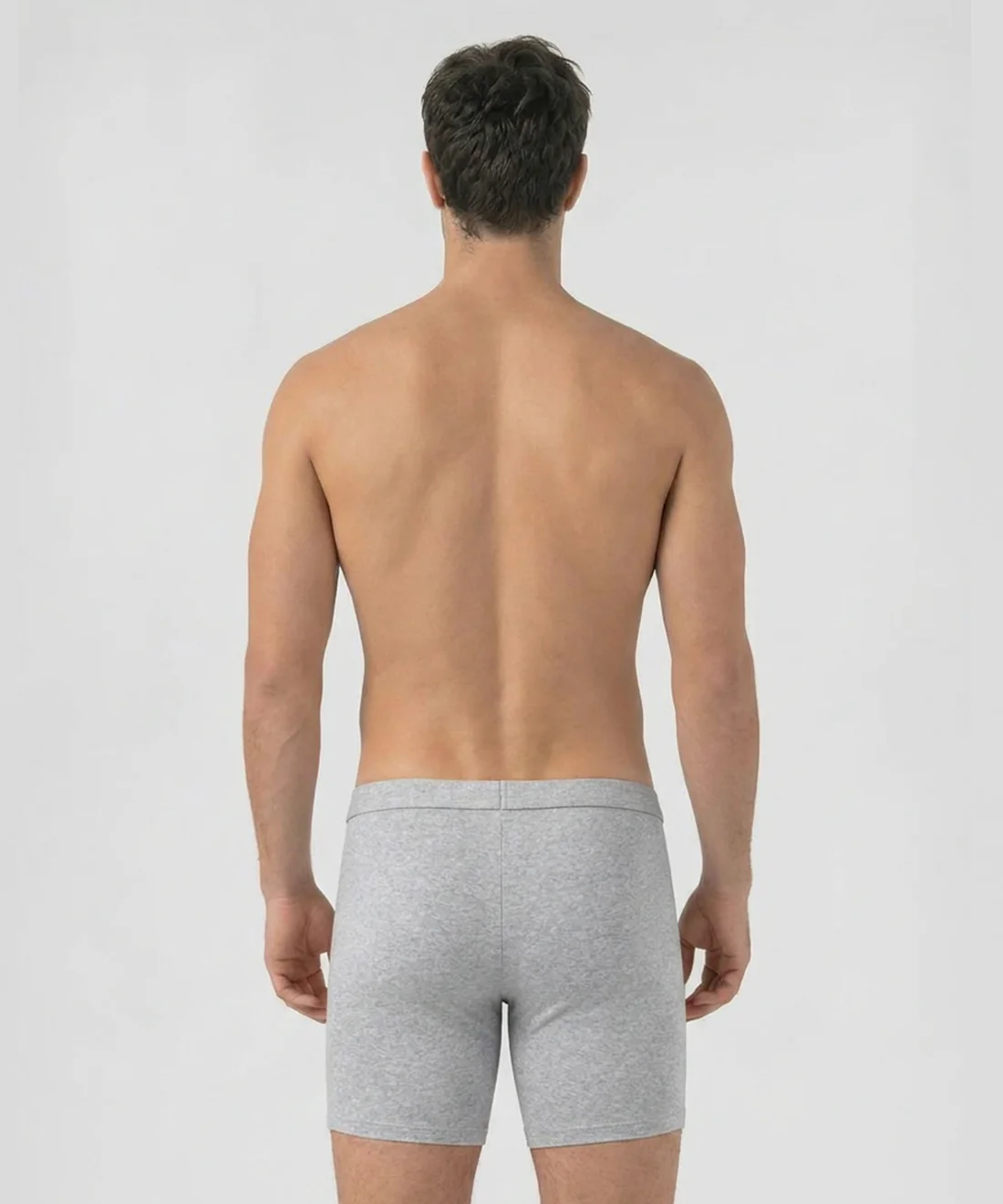 Army Ribbed Night Shorts: Grey Melange - Image 3
