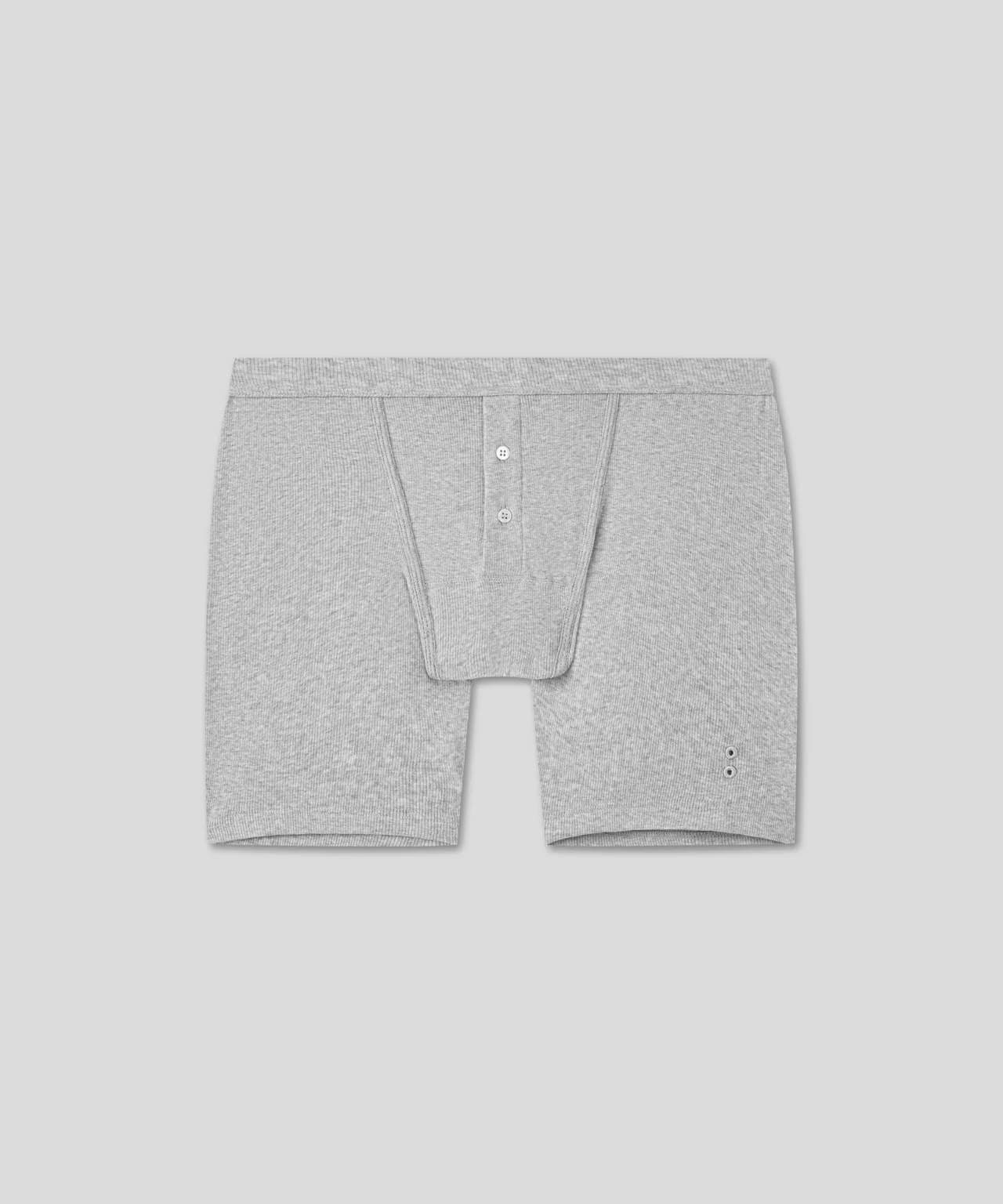 Army Ribbed Night Shorts: Grey Melange - Image 4