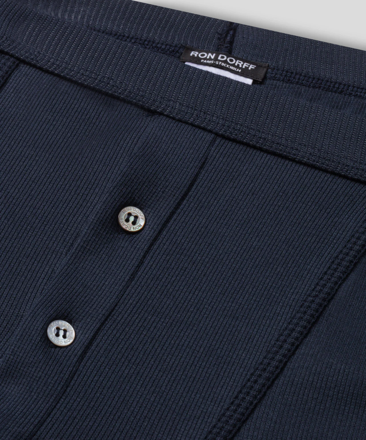 Army Ribbed Night Shorts: Navy - Image 5