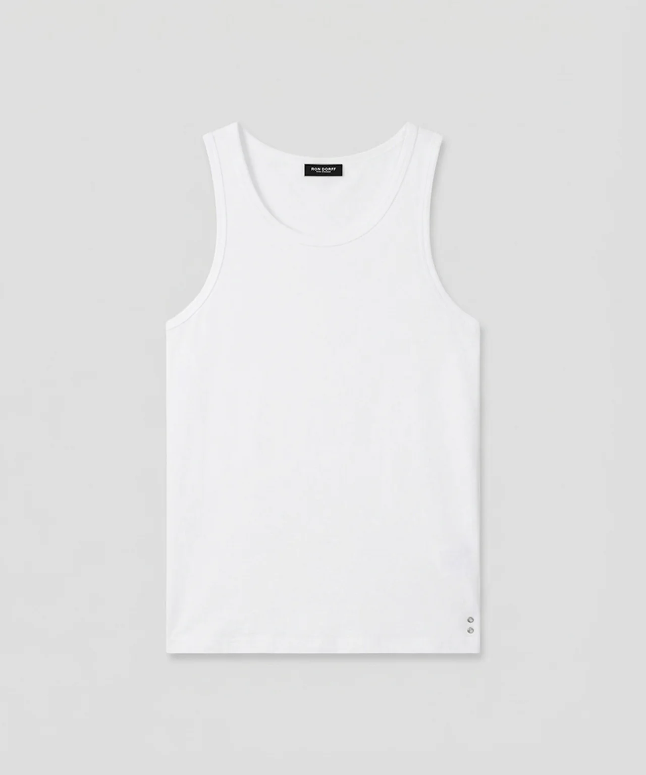 Army Ribbed Tank Top: White - Image 3