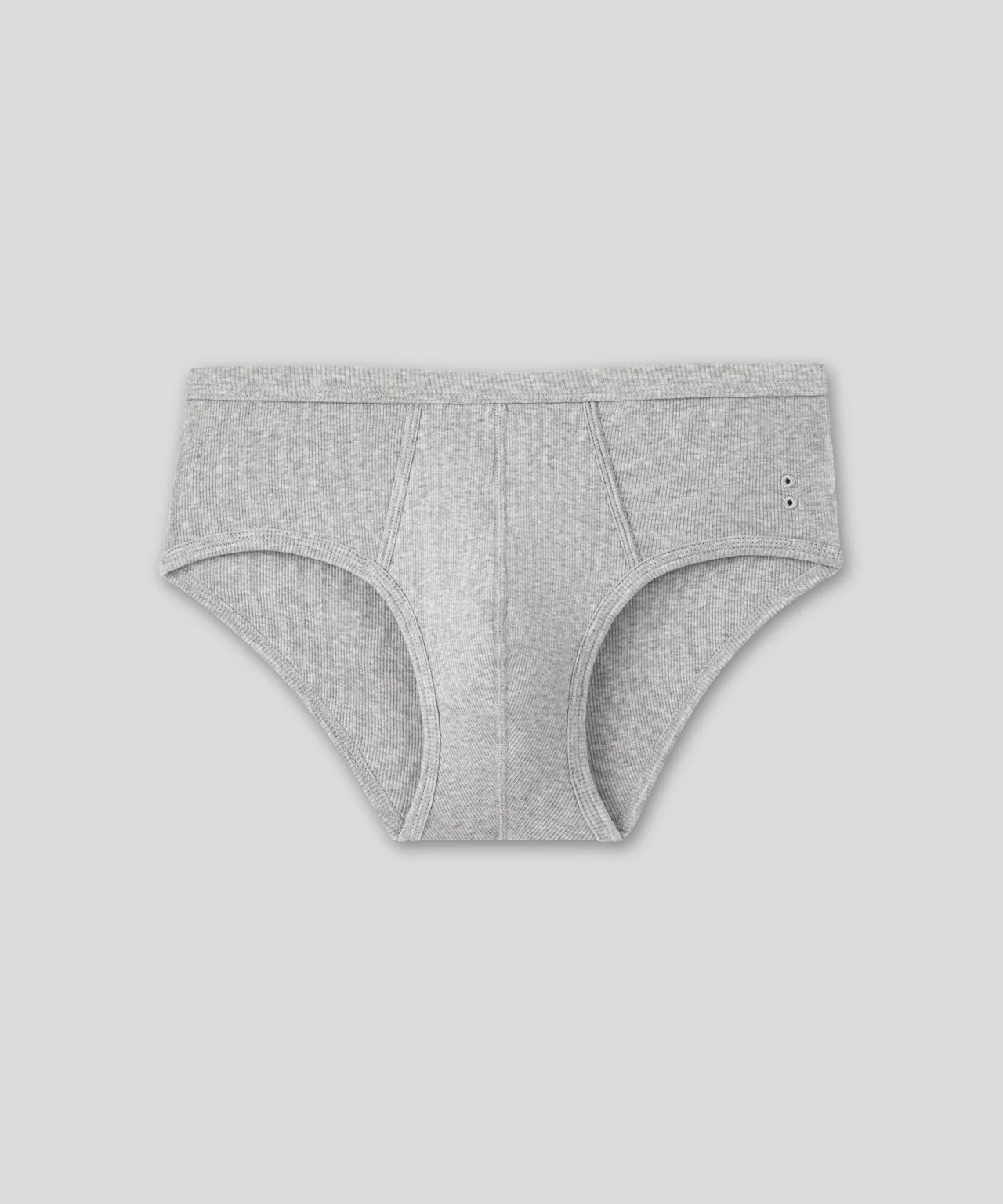 Army Ribbed Y-Front Briefs: Grey Melange - Image 3
