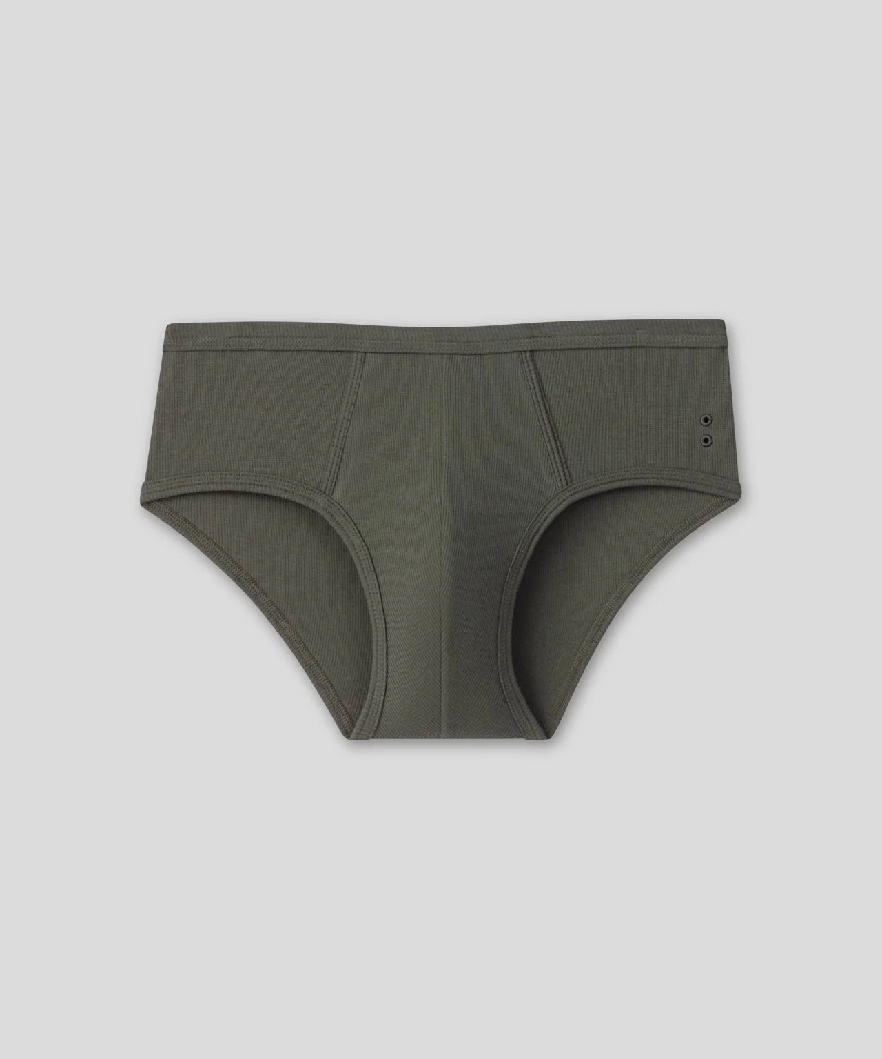 Army Ribbed Y-Front Briefs: Military Green - Image 3
