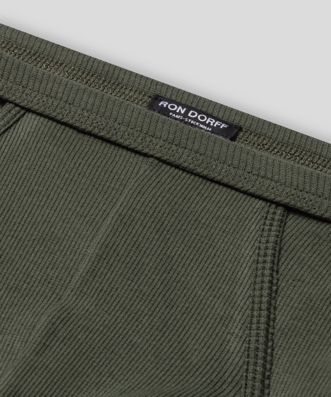 Army Ribbed Y-Front Briefs: Military Green - Image 4