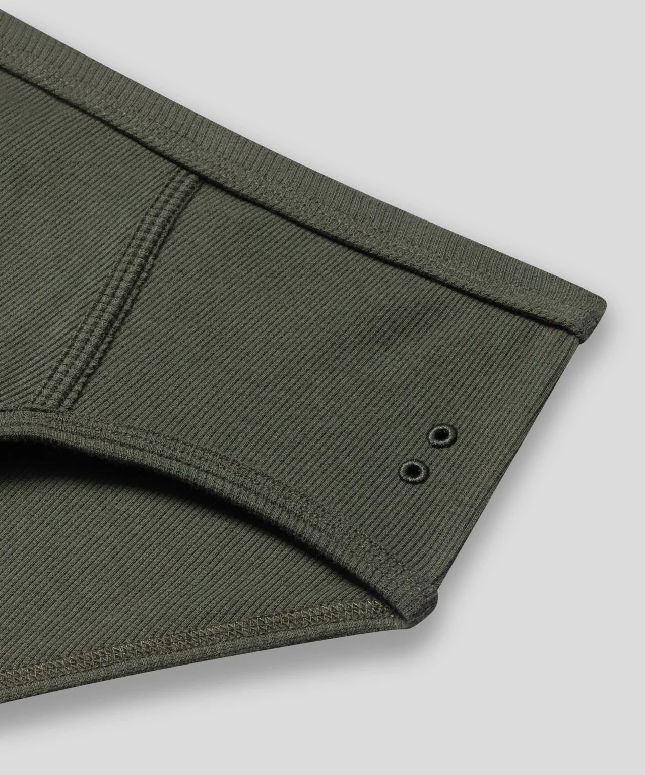 Army Ribbed Y-Front Briefs: Military Green - Image 5