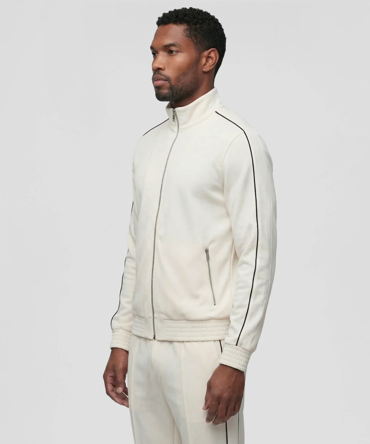 City Jacket w. Piping: Off White - Image 2
