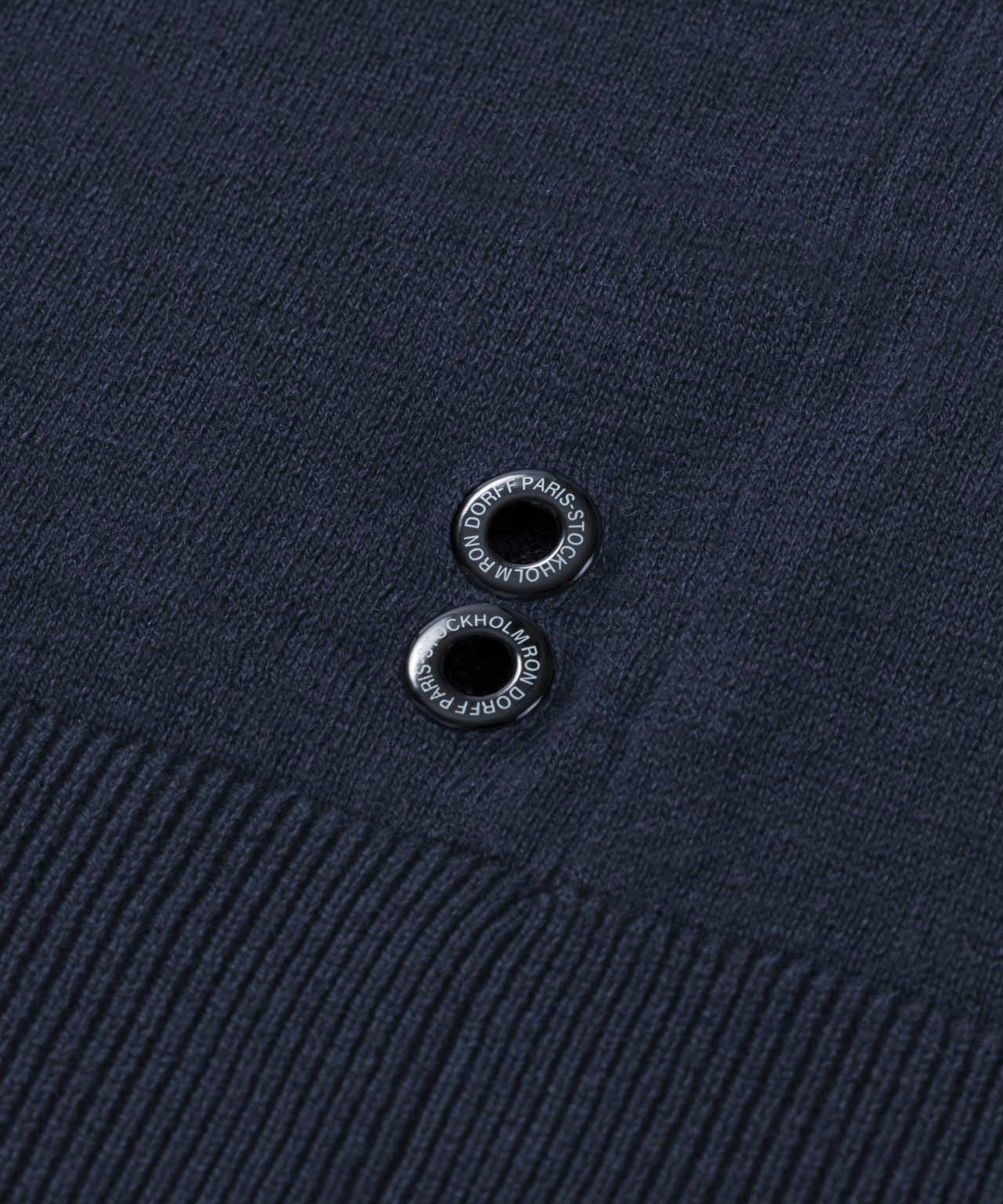 Cotton-Cashmere Sweater w. Stripes: Navy - Image 5