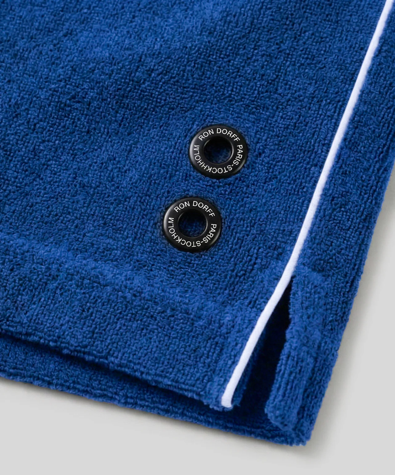 Cotton-Terry Tennis Shorts w. Piping: Bleu - Image 6