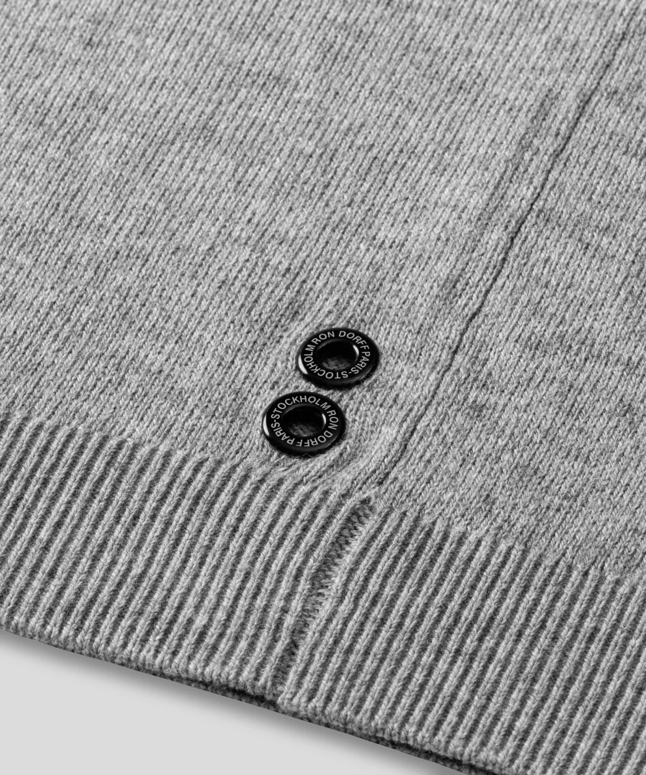 Cotton-Wool Knitted Long Sleeved T-Shirt: Dark Grey - Image 5