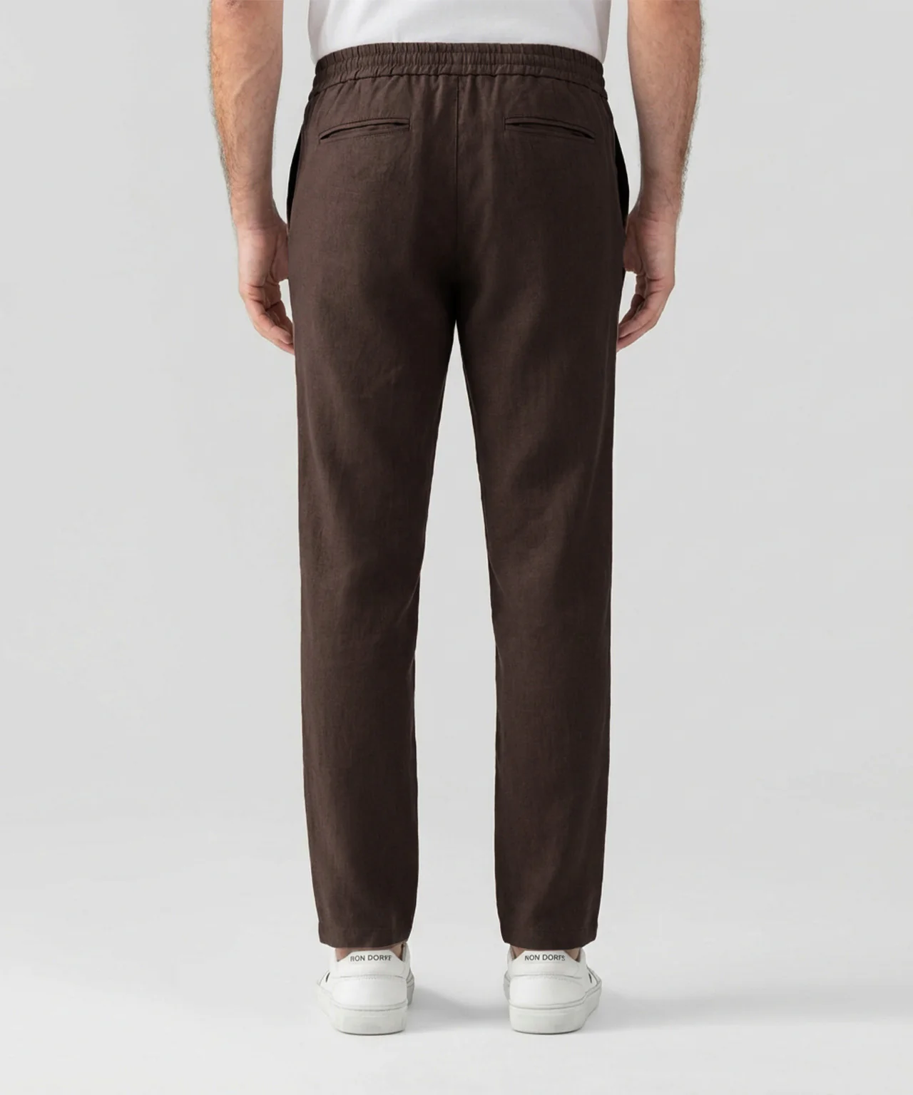 Cotton-Linen Pants: Espresso - Image 3