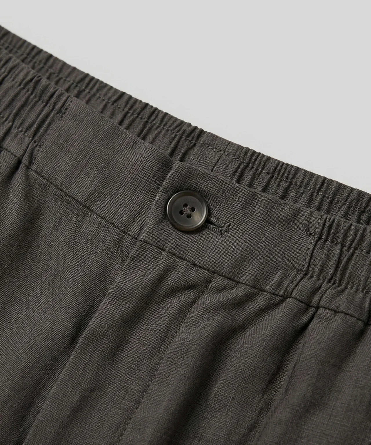 Cotton-Linen Shorts: Espresso - Image 5