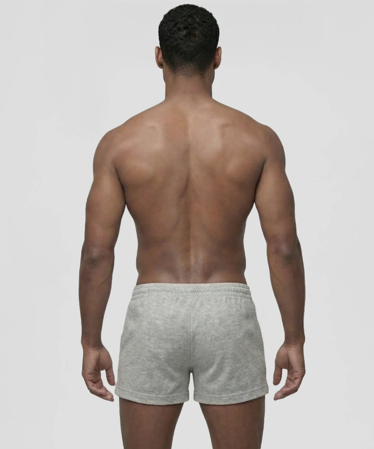 Mesh Home Shorts: Grey Melange - Image 3