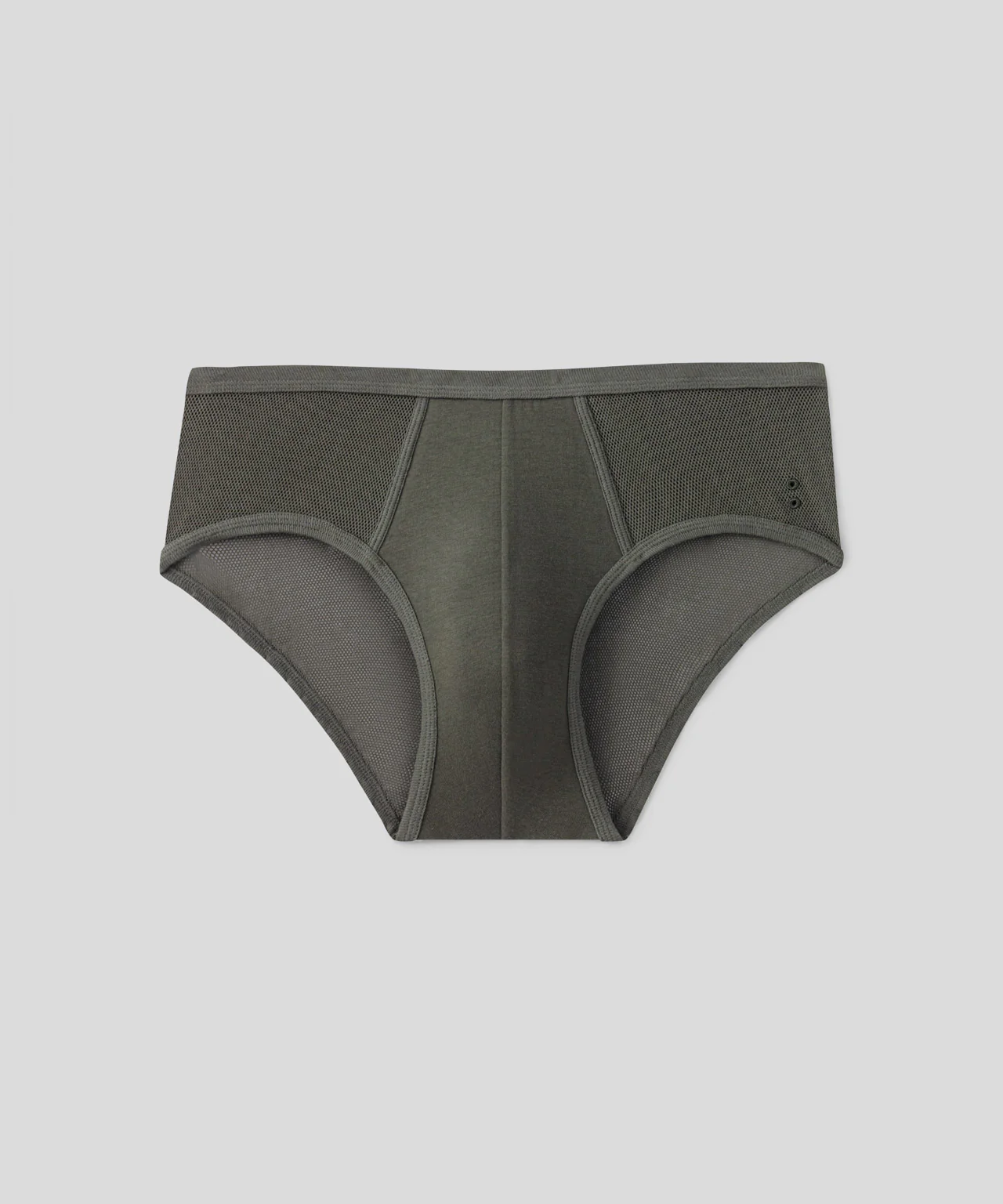 Mesh Y-Front Briefs: Military Green - Image 3