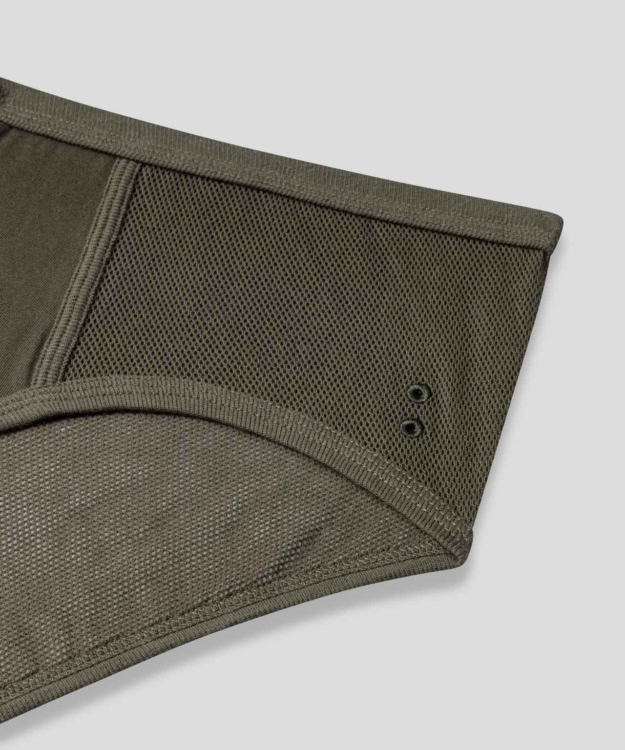 Mesh Y-Front Briefs: Military Green - Image 5