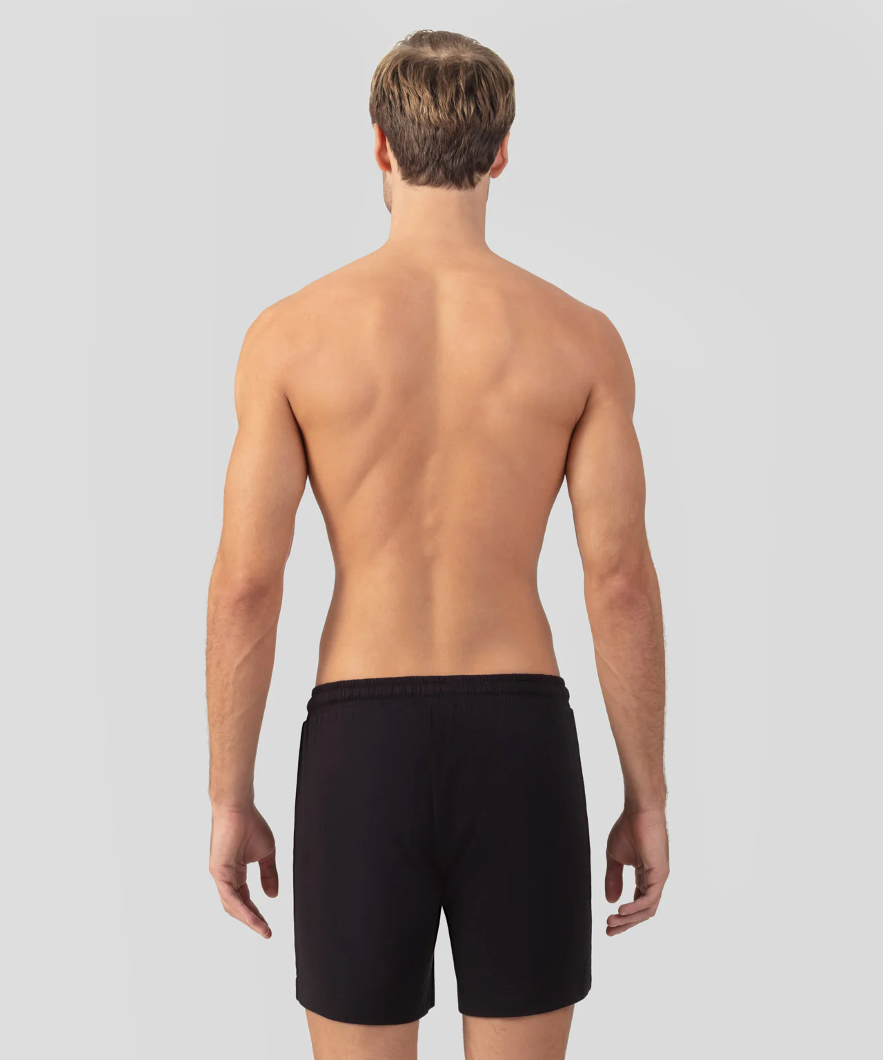 Cotton-Modal Home Shorts: Black - Image 3