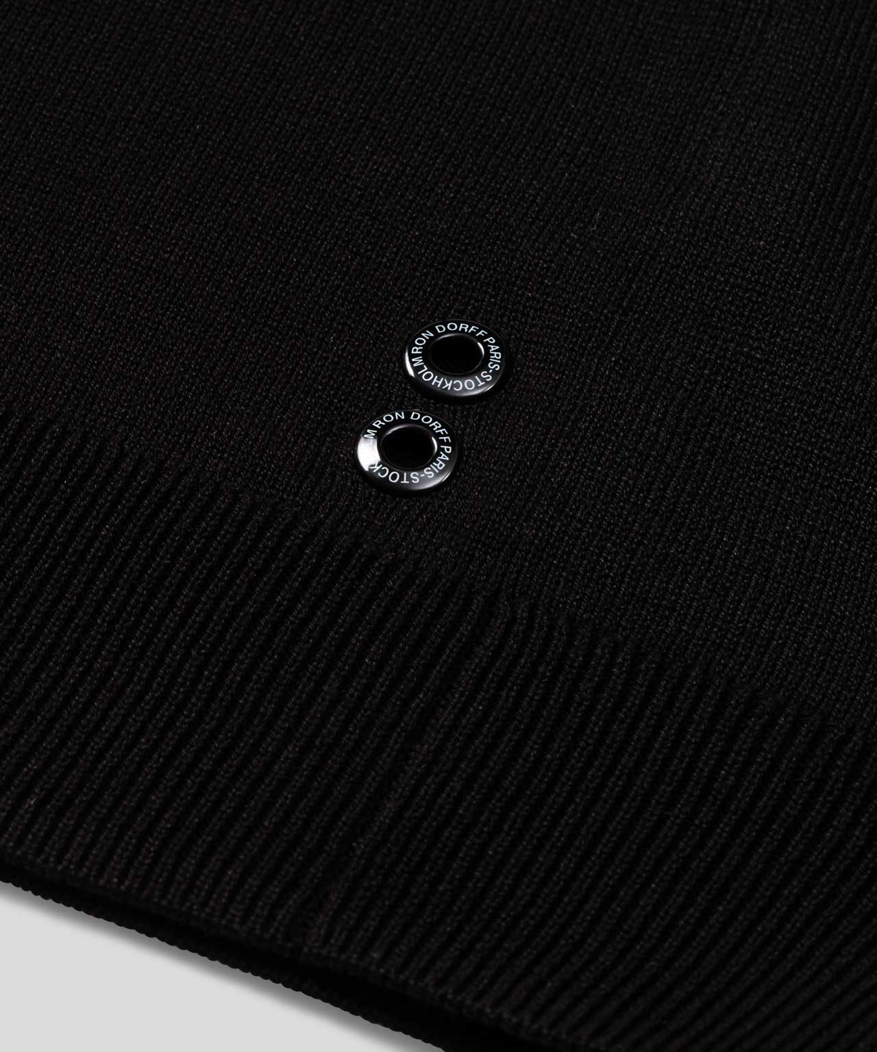 Cotton-Silk RD Polo: Black - Image 5
