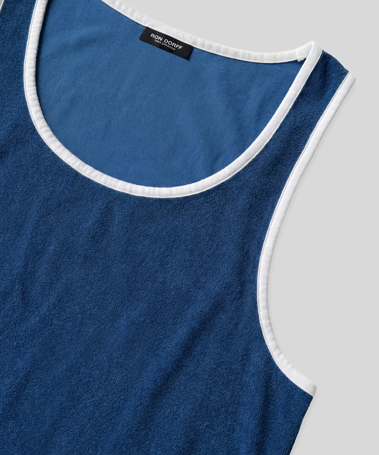 Cotton-Terry Tank Top: Bleu - Image 4