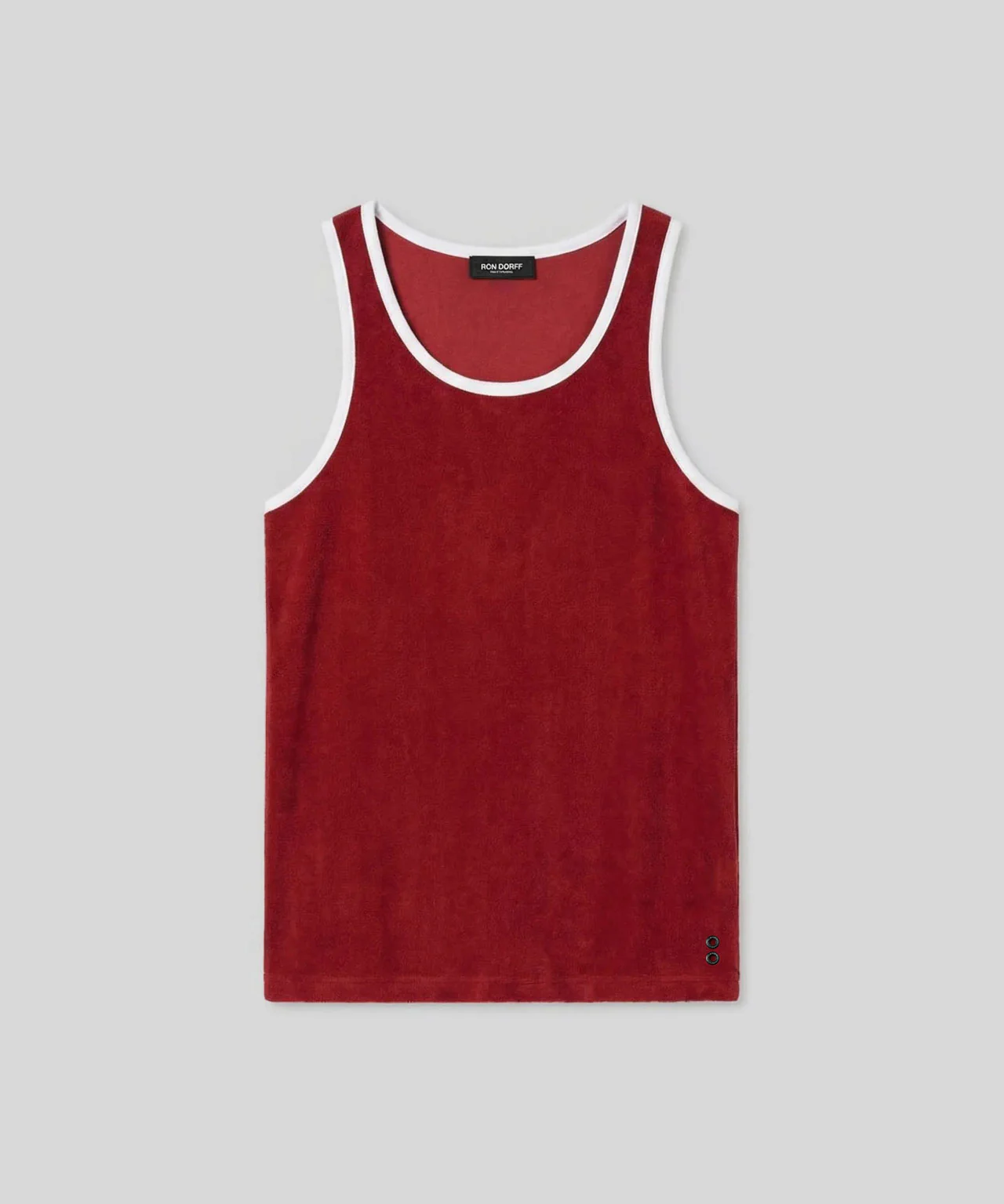 Cotton-Terry Tank Top: Red - Image 3