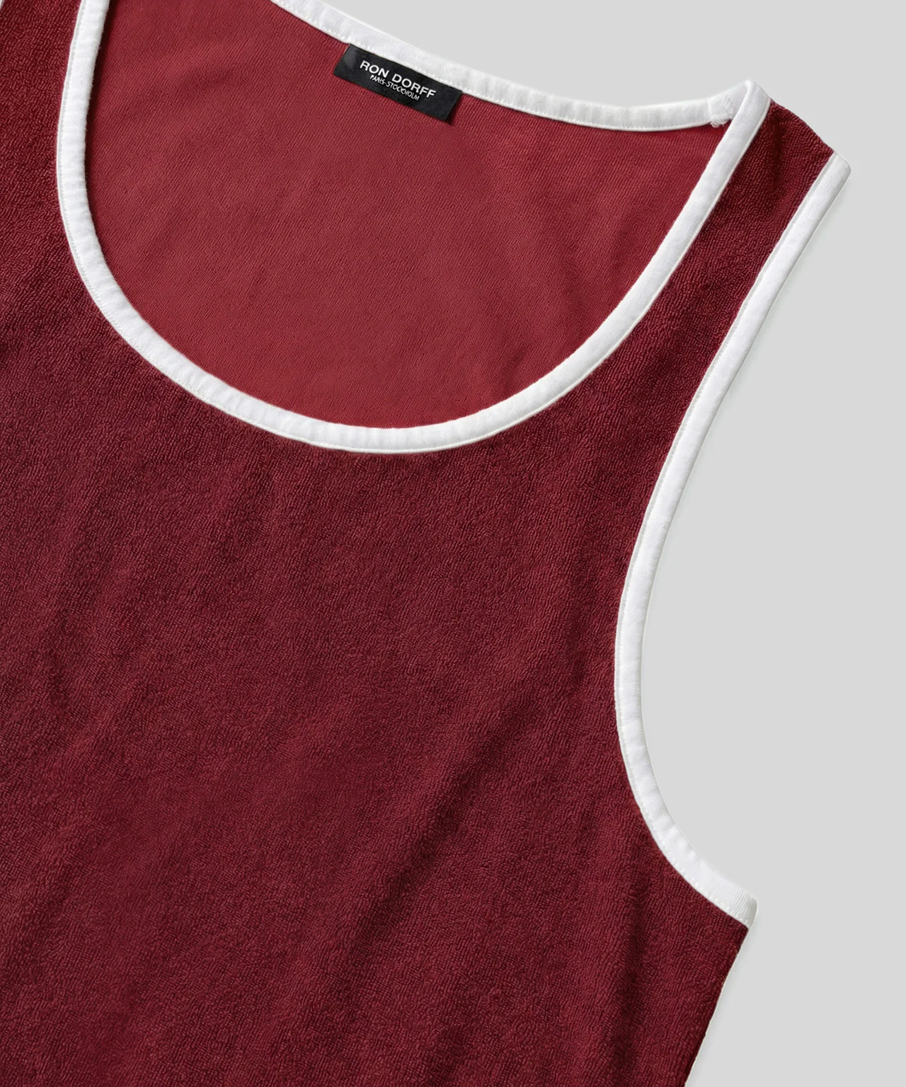 Cotton-Terry Tank Top: Red - Image 4