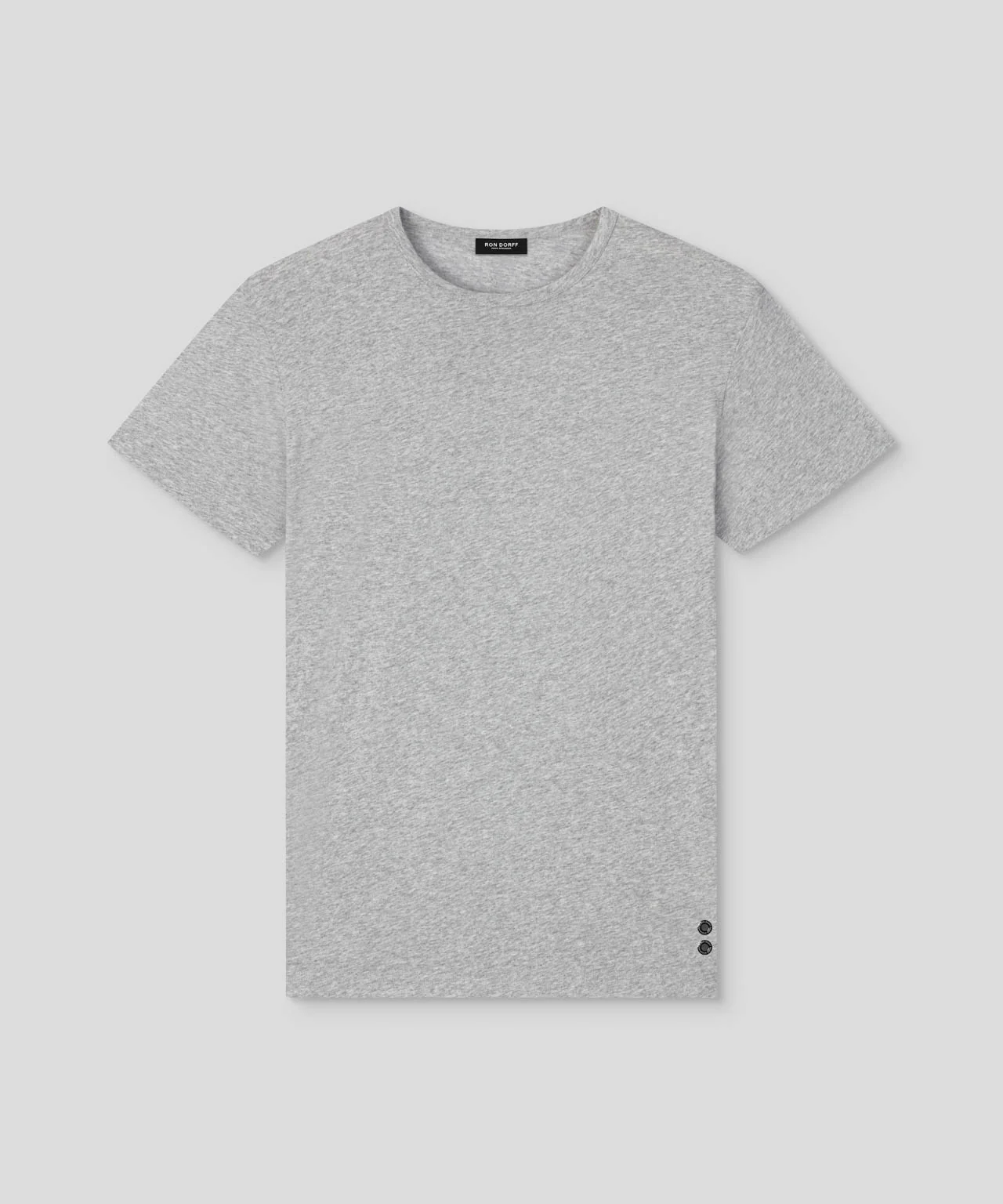 Crew Neck T-Shirt Eyelet Edition: Grey Melange - Image 3