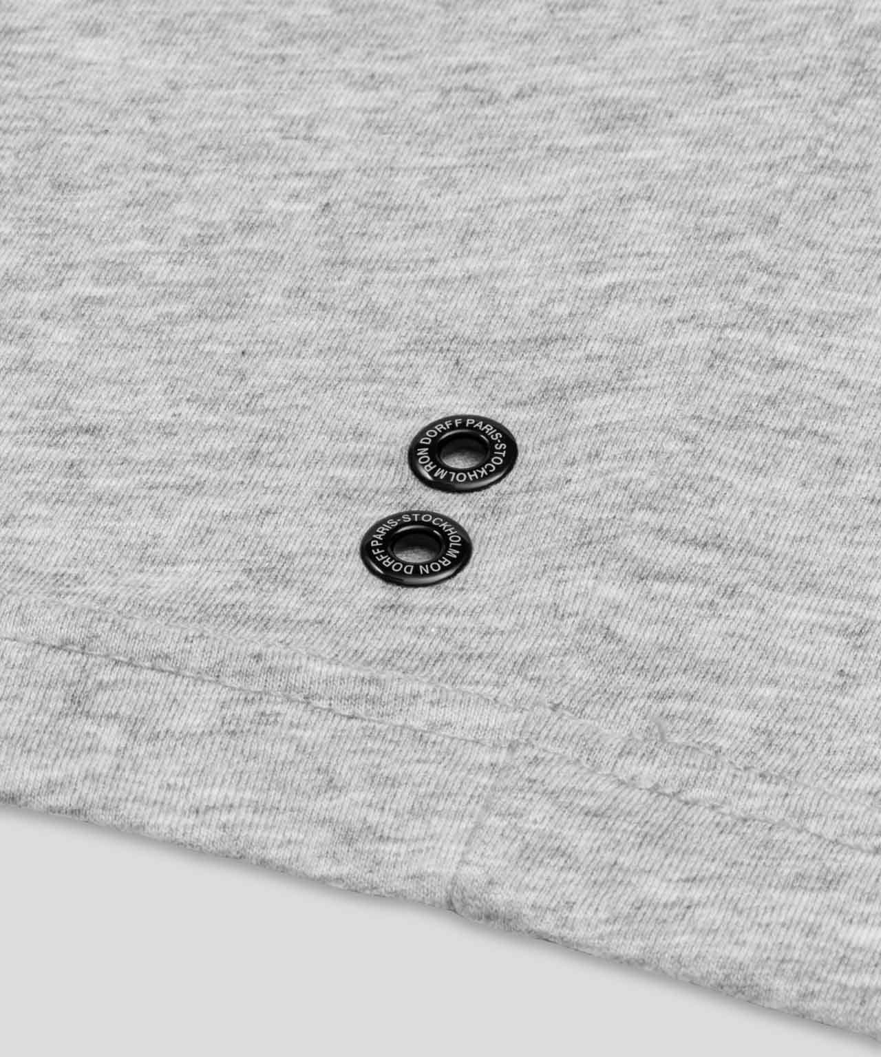 Crew Neck T-Shirt Eyelet Edition: Grey Melange - Image 4