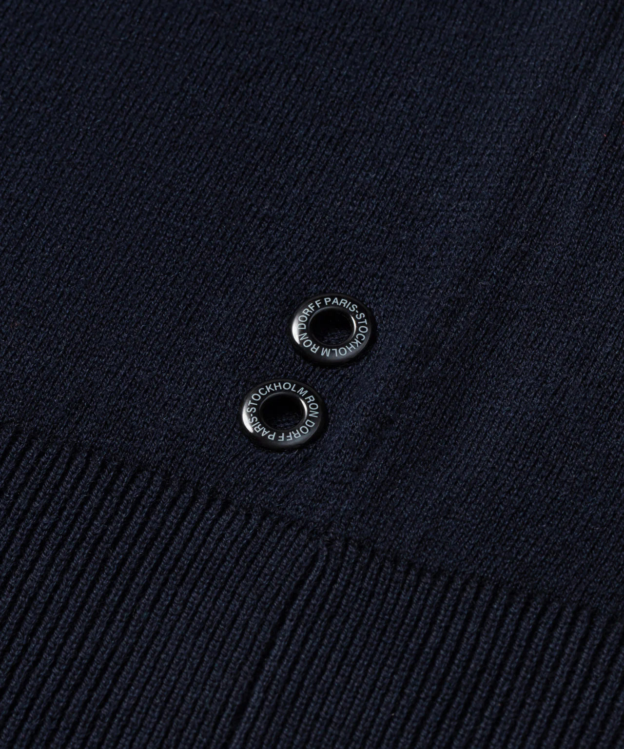 Knitted T-Shirt w. Drawstrings: Navy - Image 5