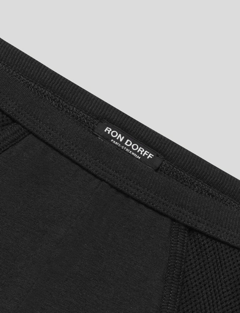 Mesh Slim Y-Front Briefs: Black - Image 4