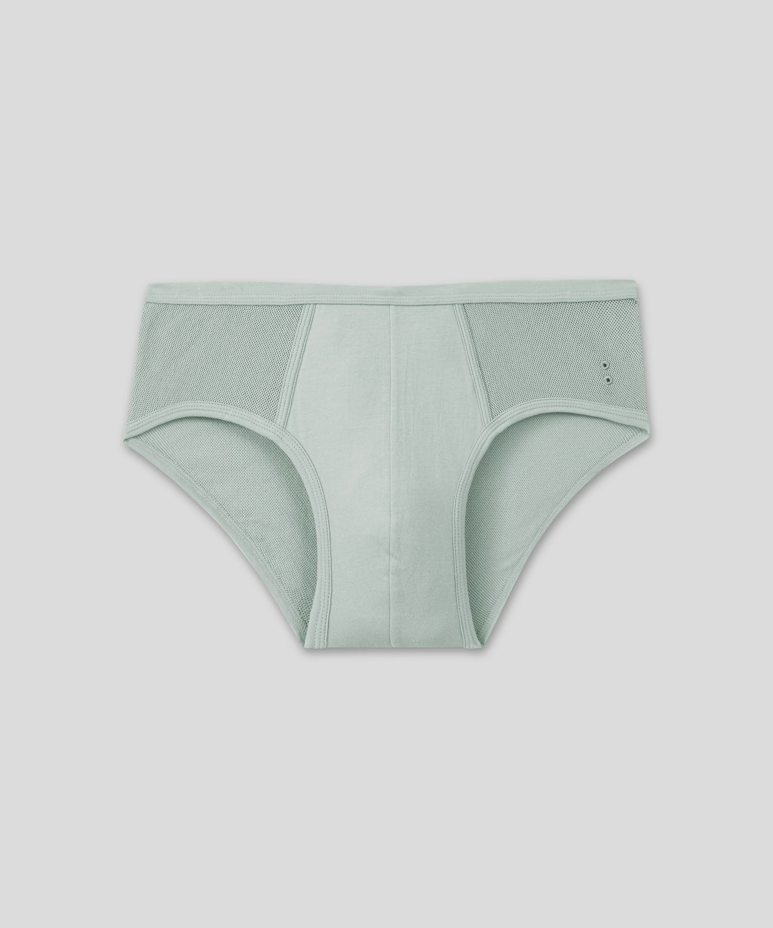Mesh Y-Front Briefs: Gray Mist - Image 3