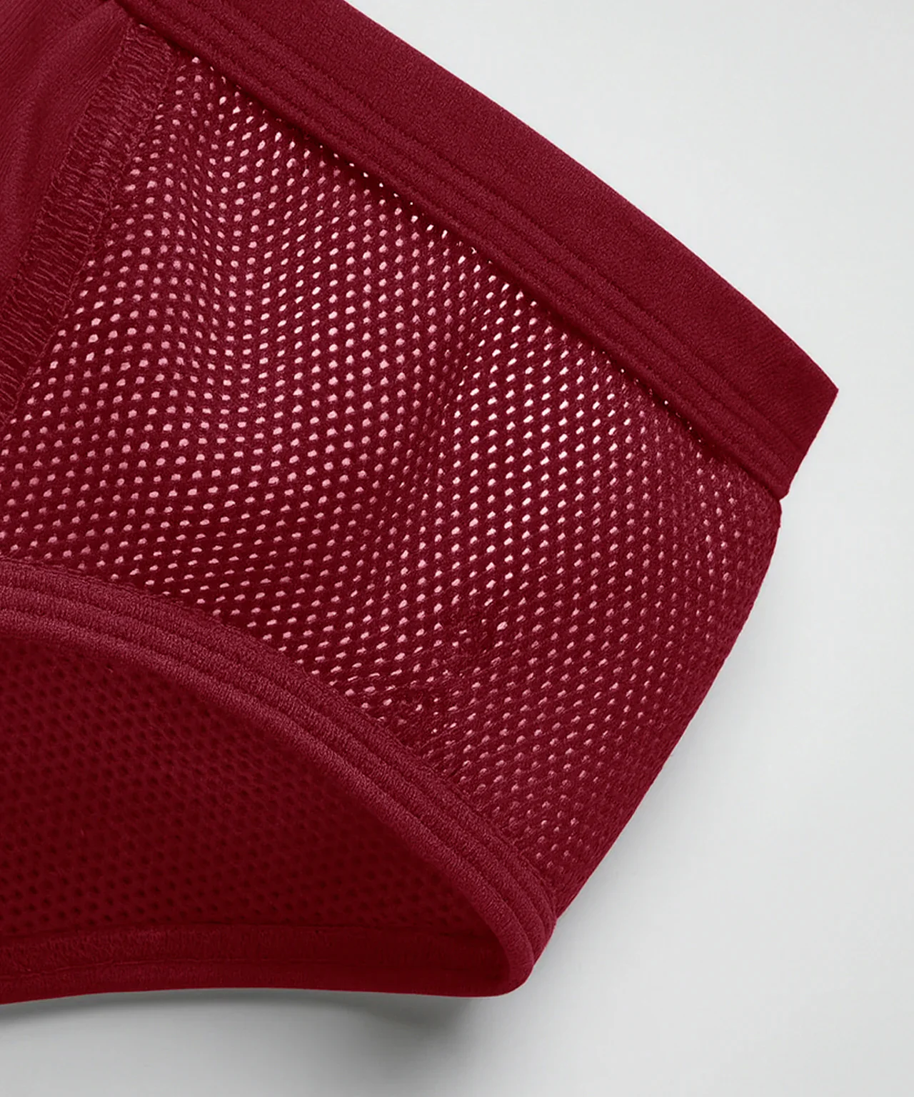 Mesh Y-Front Briefs: Red - Image 5