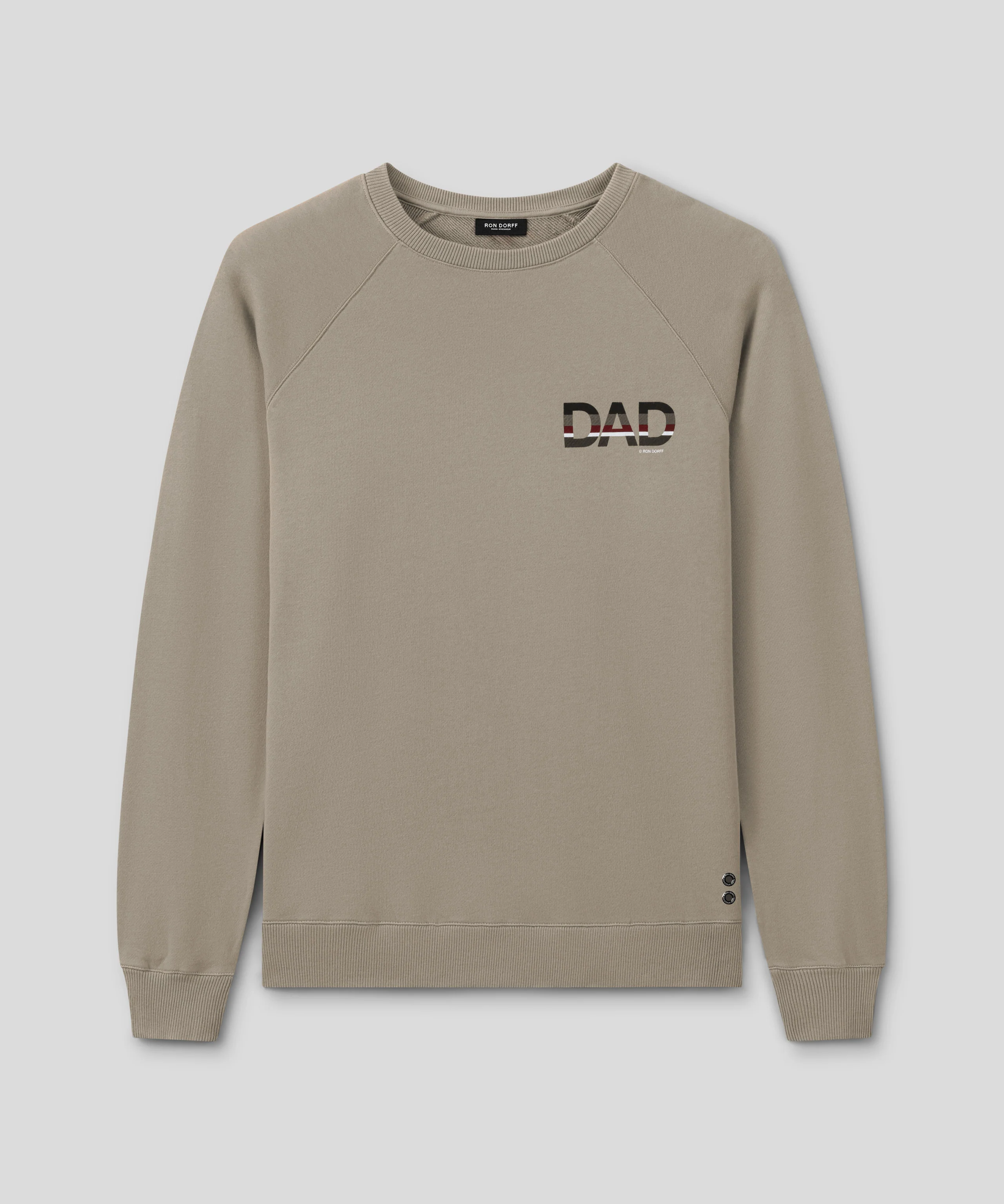 Organic Cotton Sweatshirt "DAD": Dusty Beige - Image 3