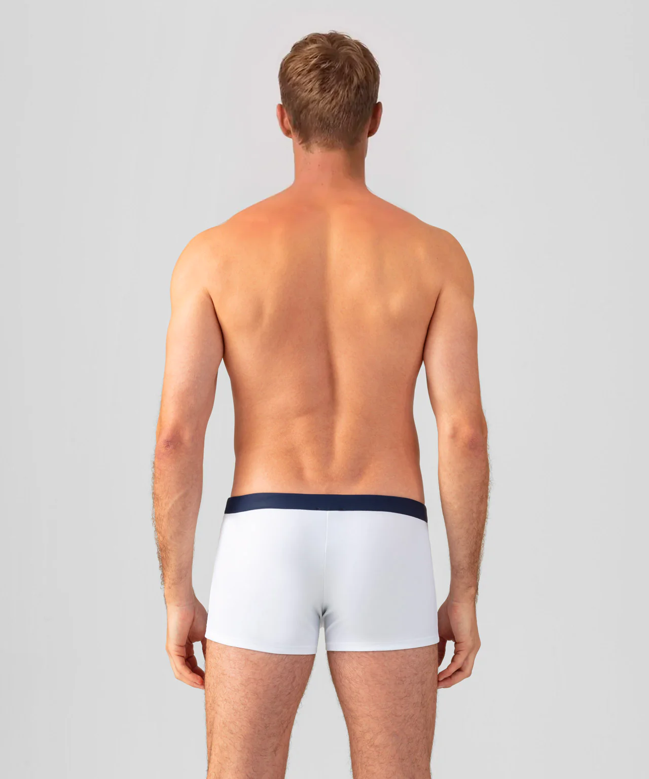 Swim Trunks w. Waistband: White - Image 3