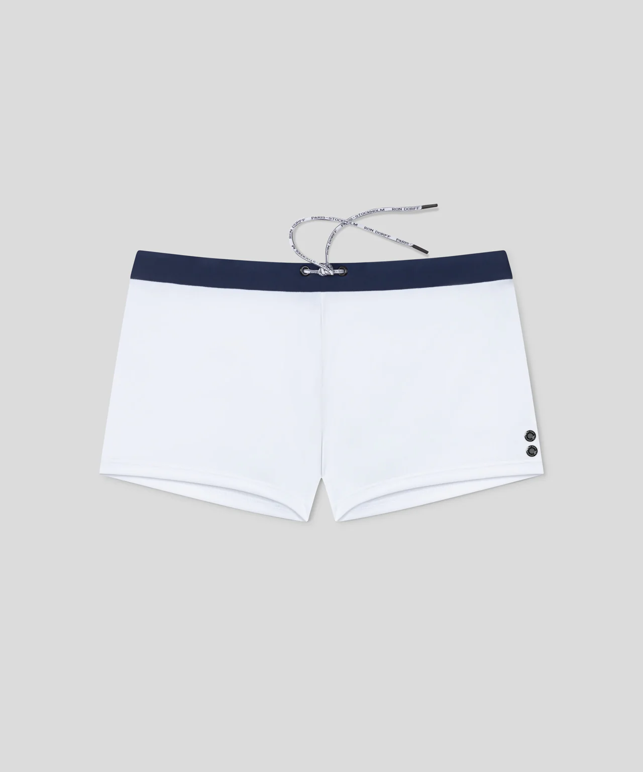 Swim Trunks w. Waistband: White - Image 4