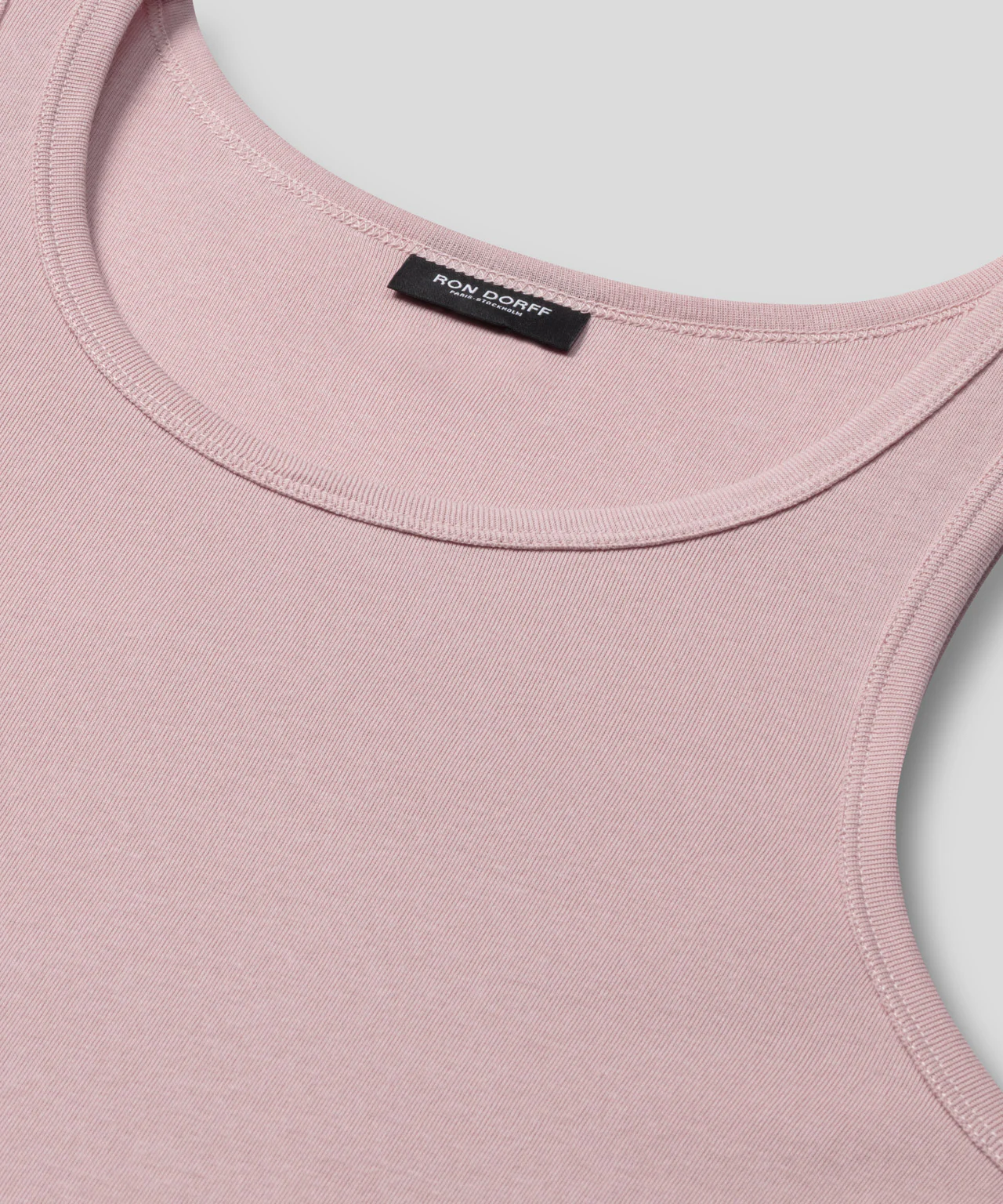 Ribbed Tank Top: Sunrise Pink - Image 4