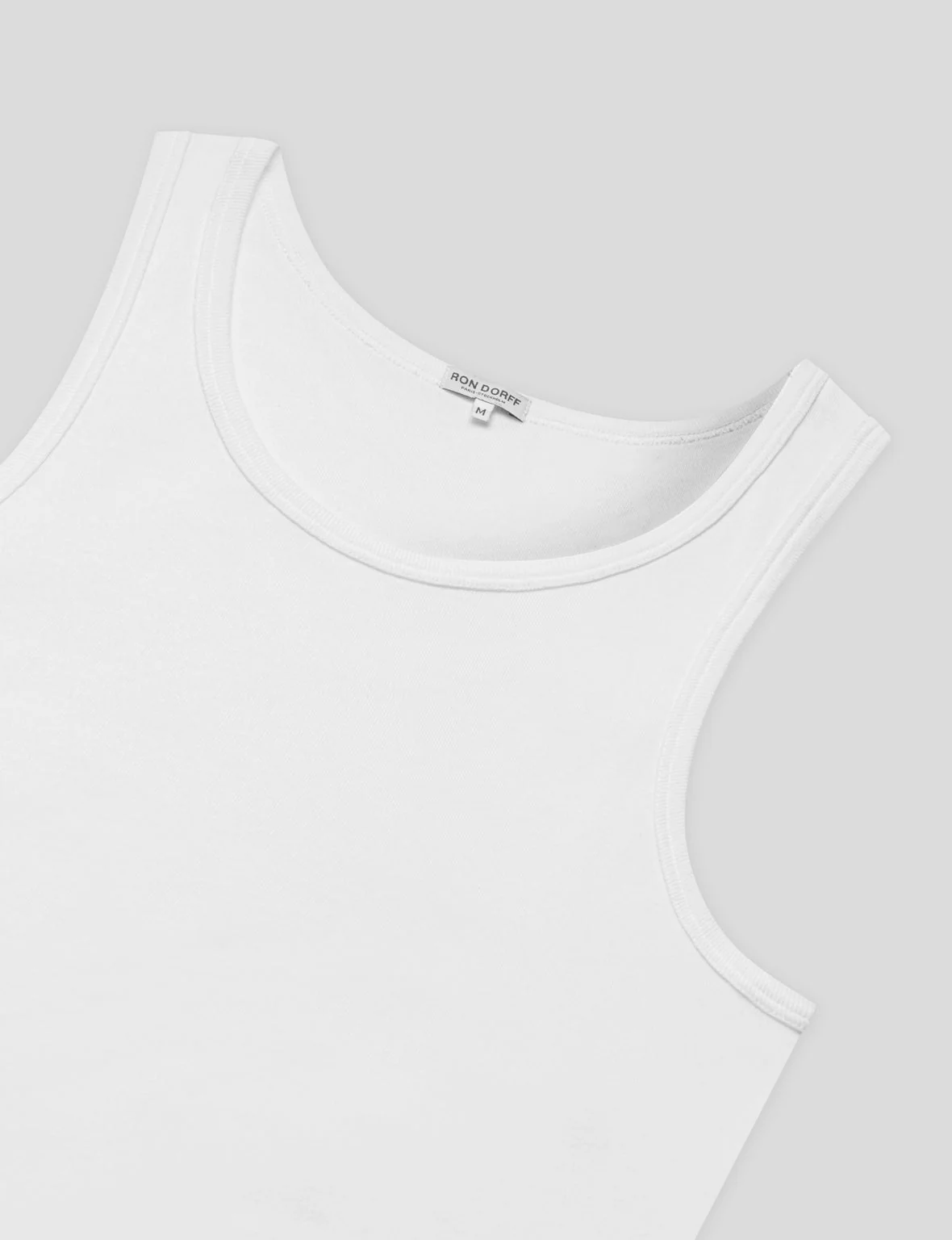 Ribbed Tank Top: White - Image 4