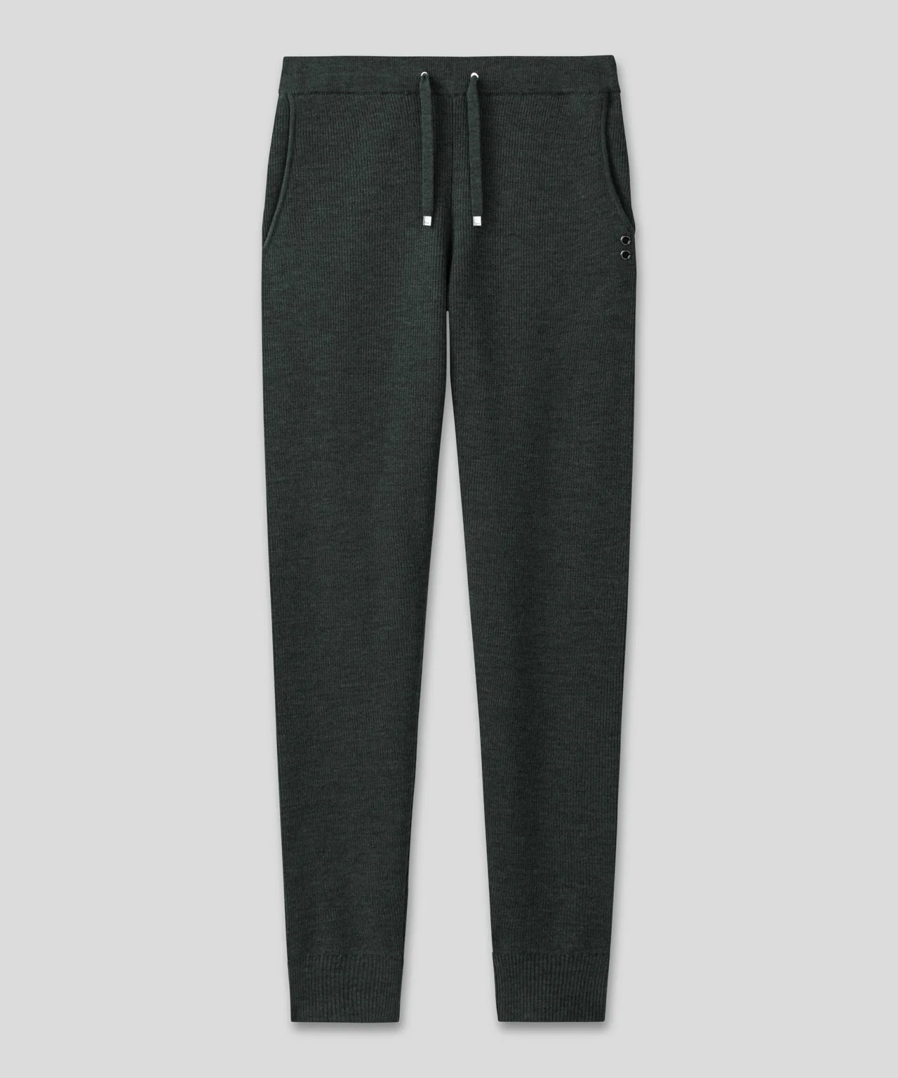 Ribbed Wool Pants: Dark Khaki - Image 3