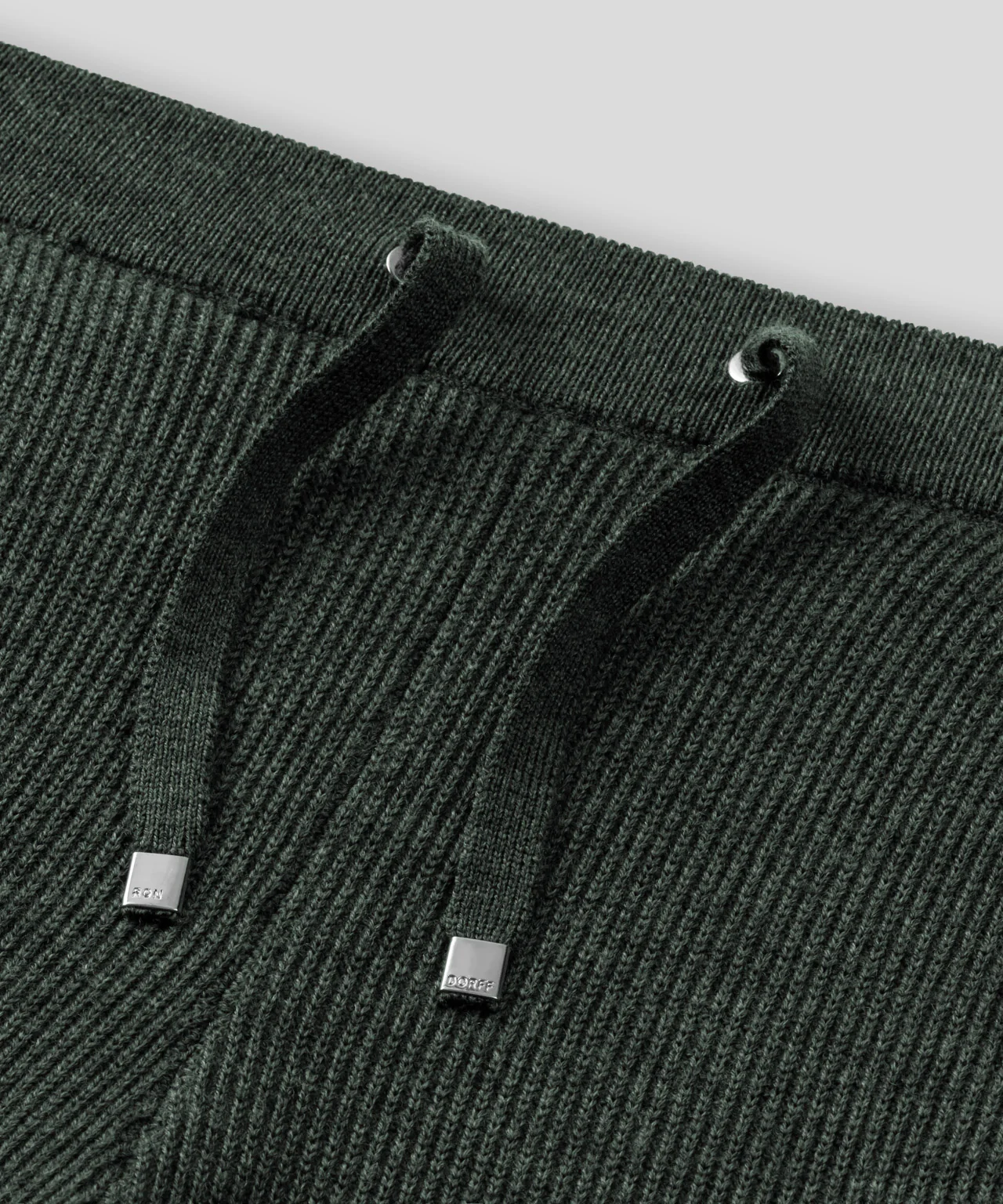 Ribbed Wool Pants: Dark Khaki - Image 4