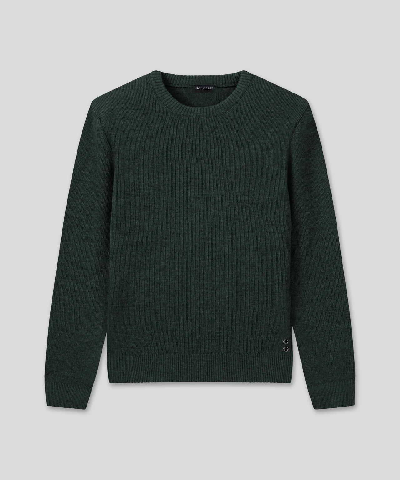Ribbed Wool Sweater: Dark Khaki - Image 3