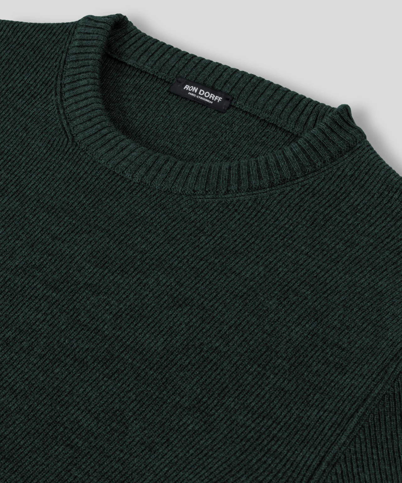 Ribbed Wool Sweater: Dark Khaki - Image 4