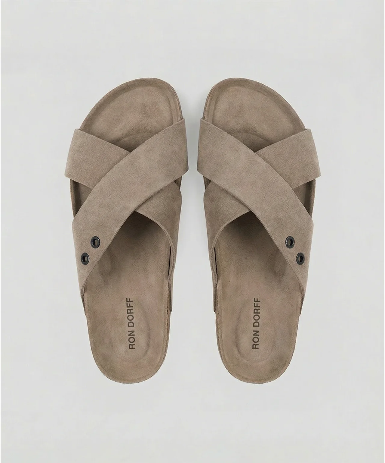 RD Leather Sandals: Beige - Image 3