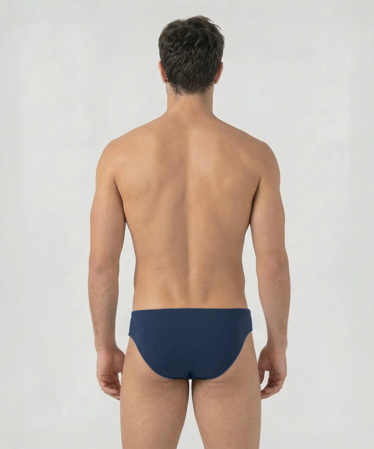 Slim Swim Briefs Panelled: Navy - Image 3
