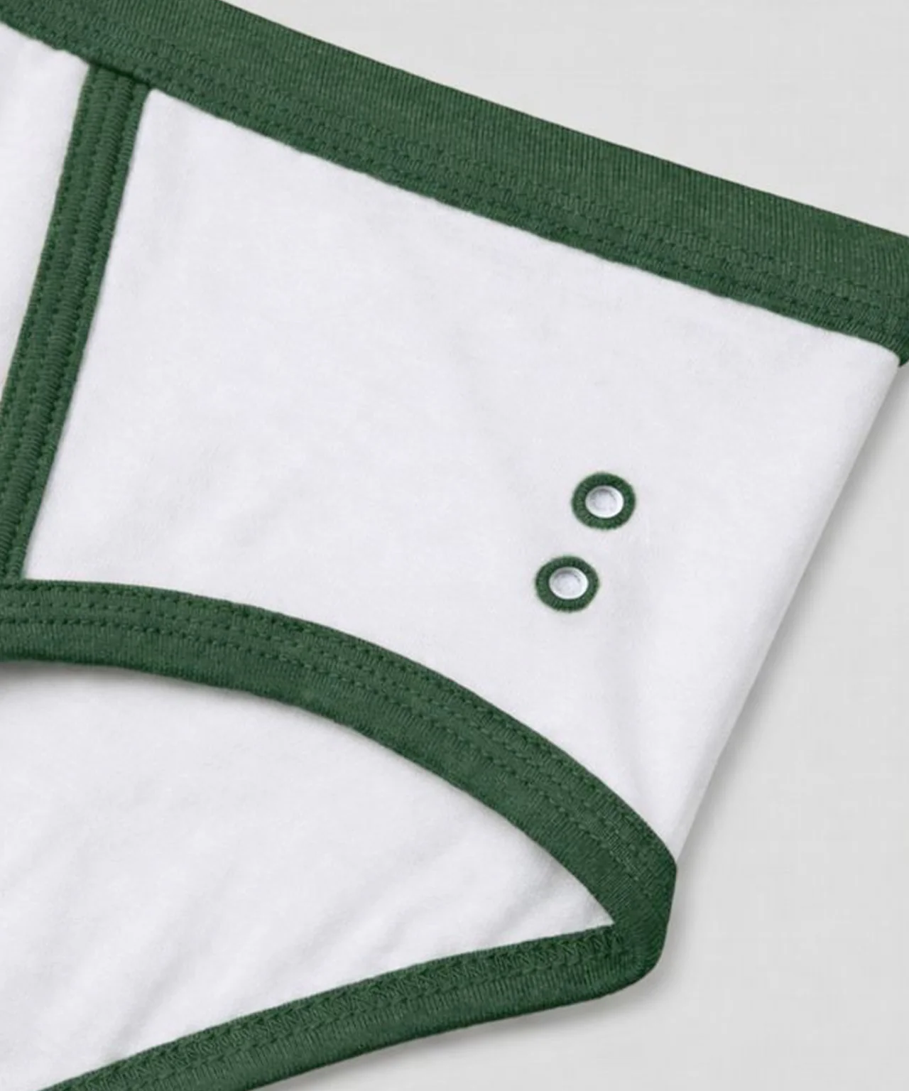 Sports Y-Front Briefs: White/Court Green - Image 5