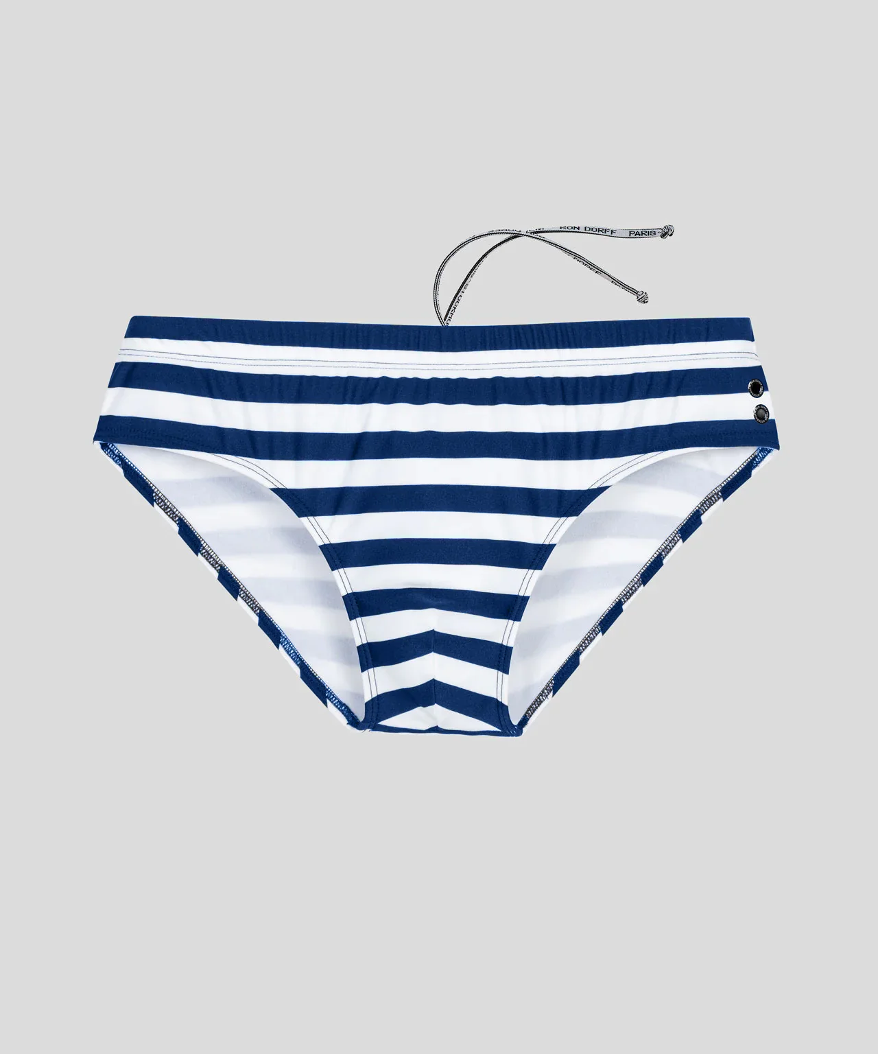 Swim Briefs Horizontal Stripes: Navy/White - Image 4