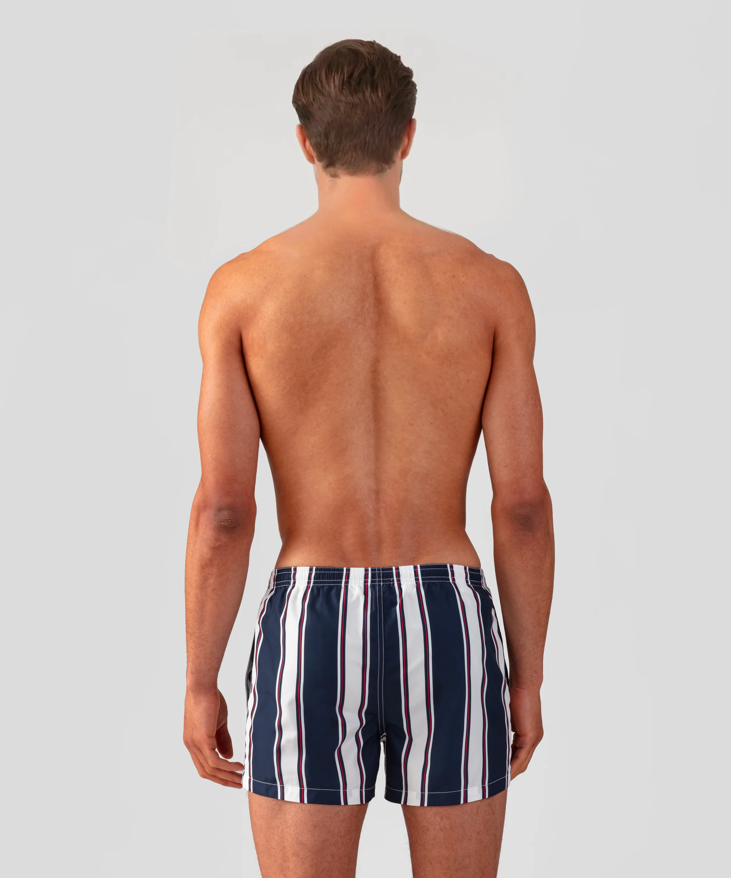 Swim Shorts w. Vertical Stripes: Navy - Image 3
