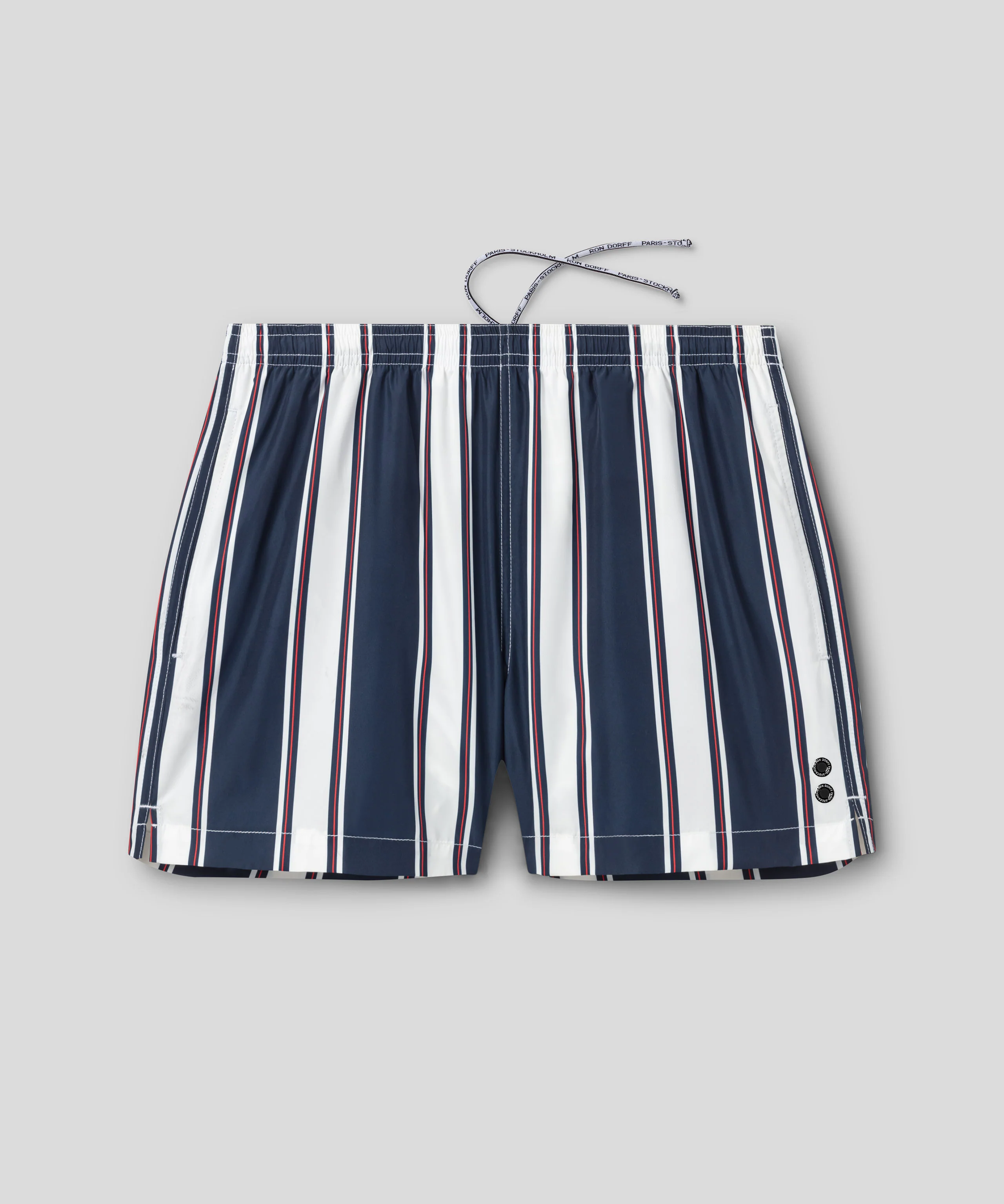 Swim Shorts w. Vertical Stripes: Navy - Image 4