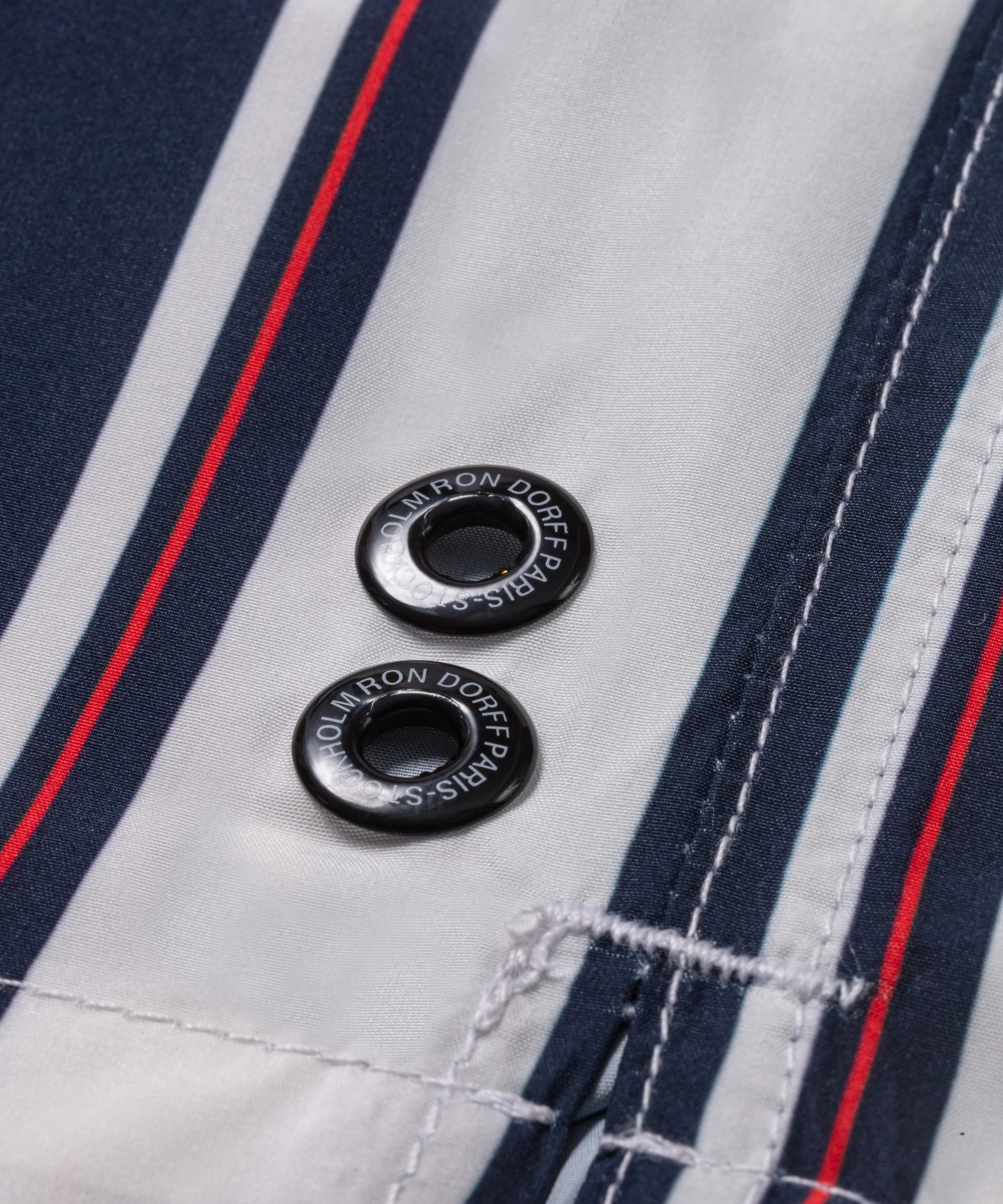 Swim Shorts w. Vertical Stripes: Navy - Image 5