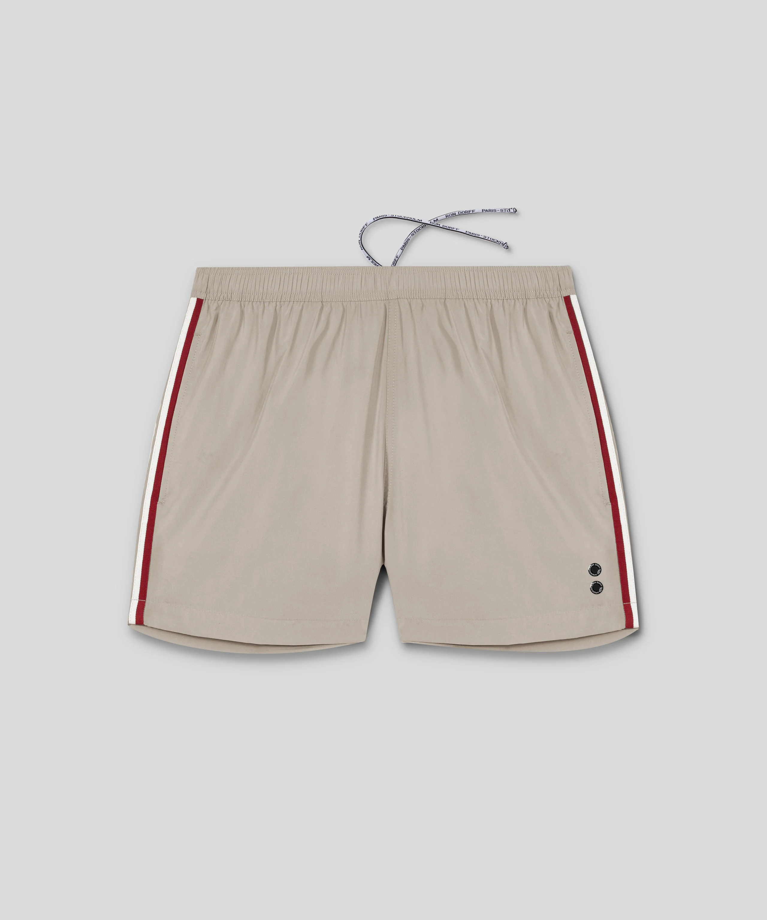 Swim Shorts w. Side Stripes: Sand - Image 4