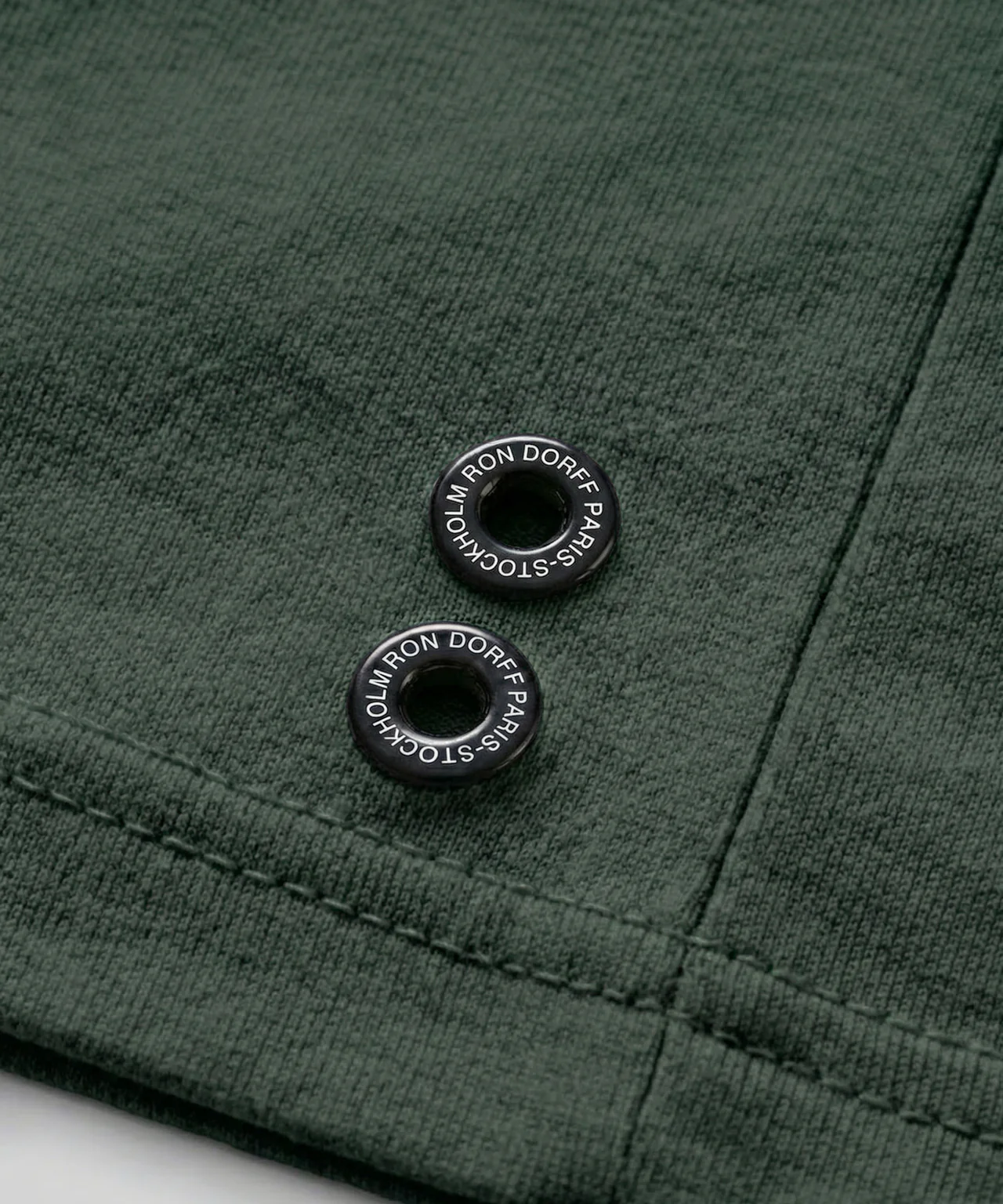 Crew Neck T-Shirt Eyelet Edition: Court Green - Image 4