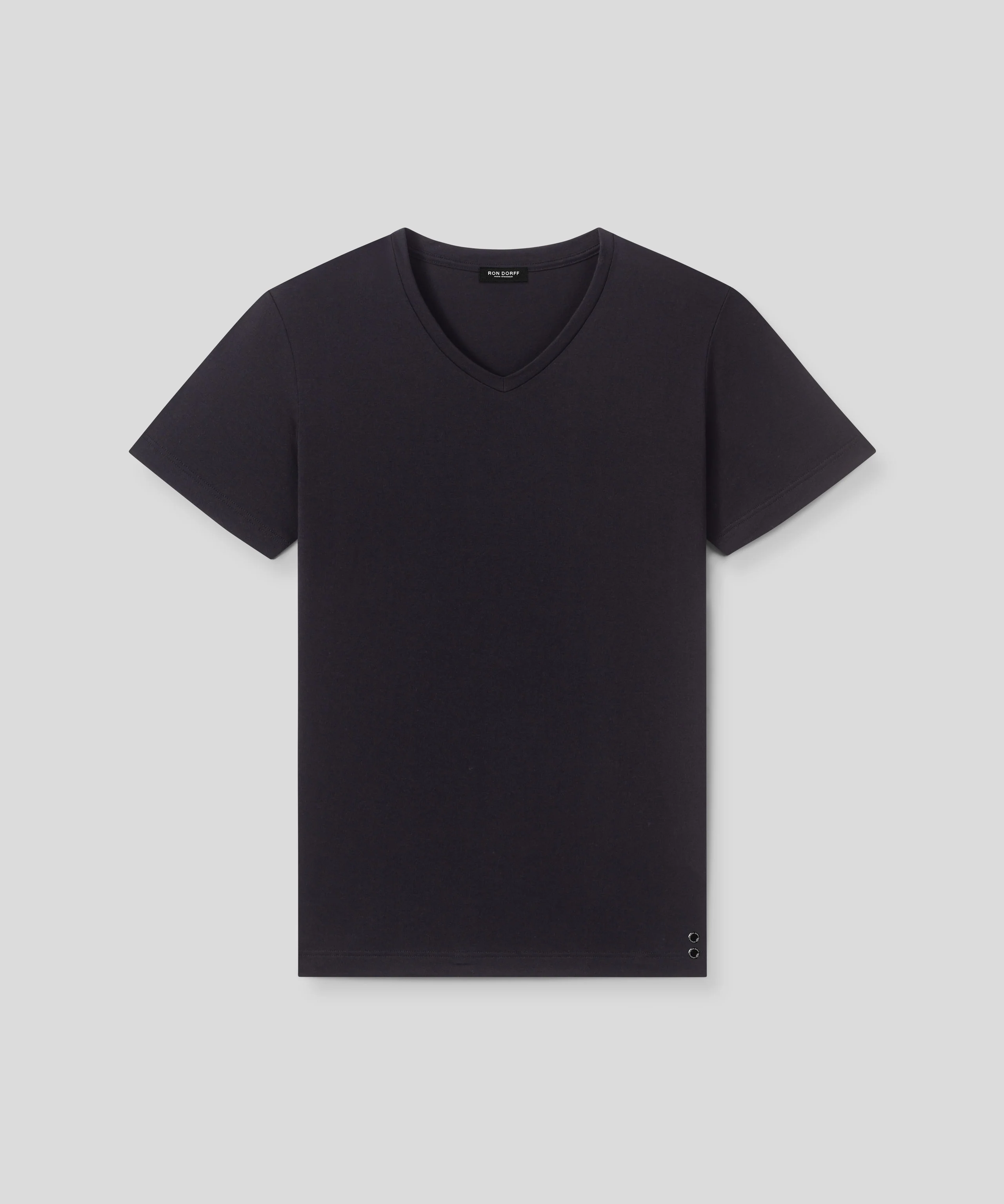 V Neck T-Shirt Eyelet Edition: Black - Image 3