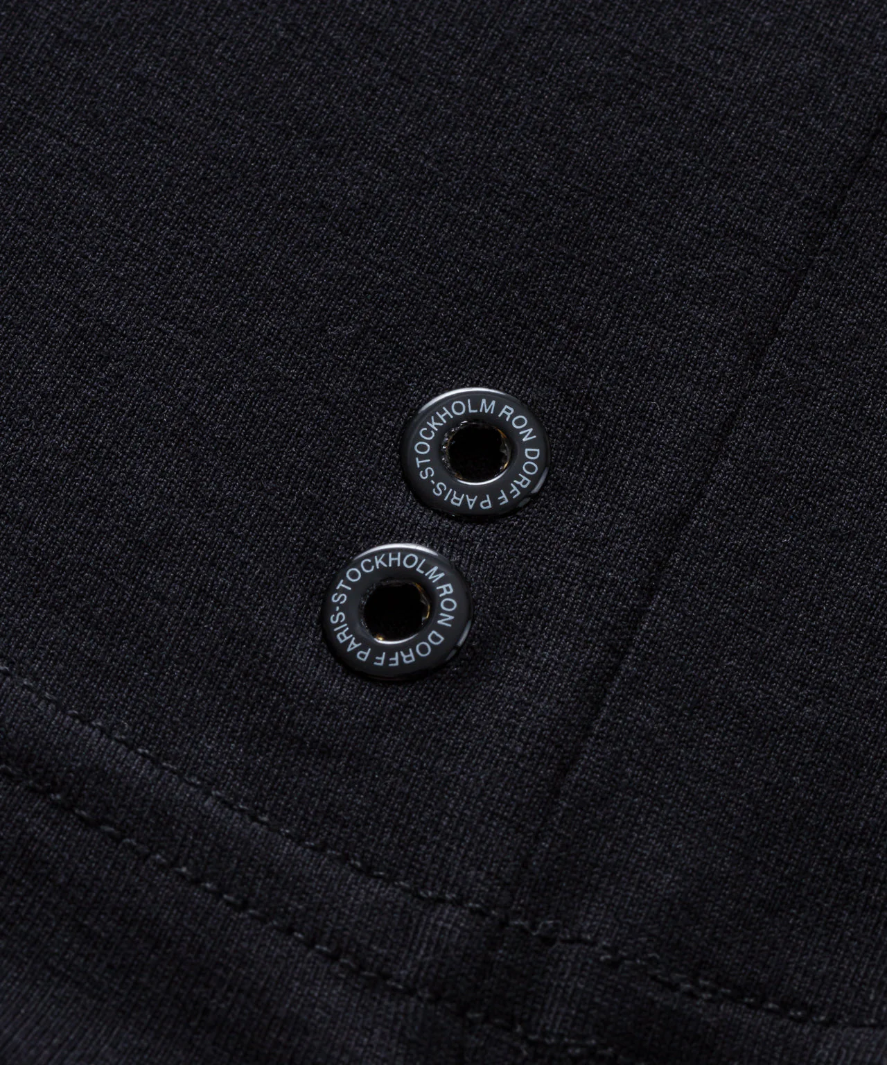 V Neck T-Shirt Eyelet Edition: Black - Image 5