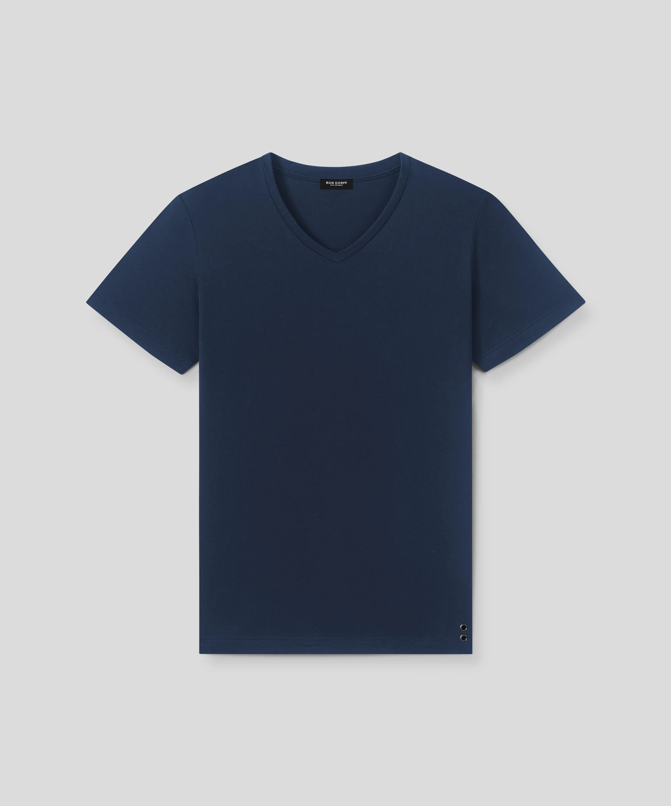 V Neck T-Shirt Eyelet Edition: Navy - Image 3